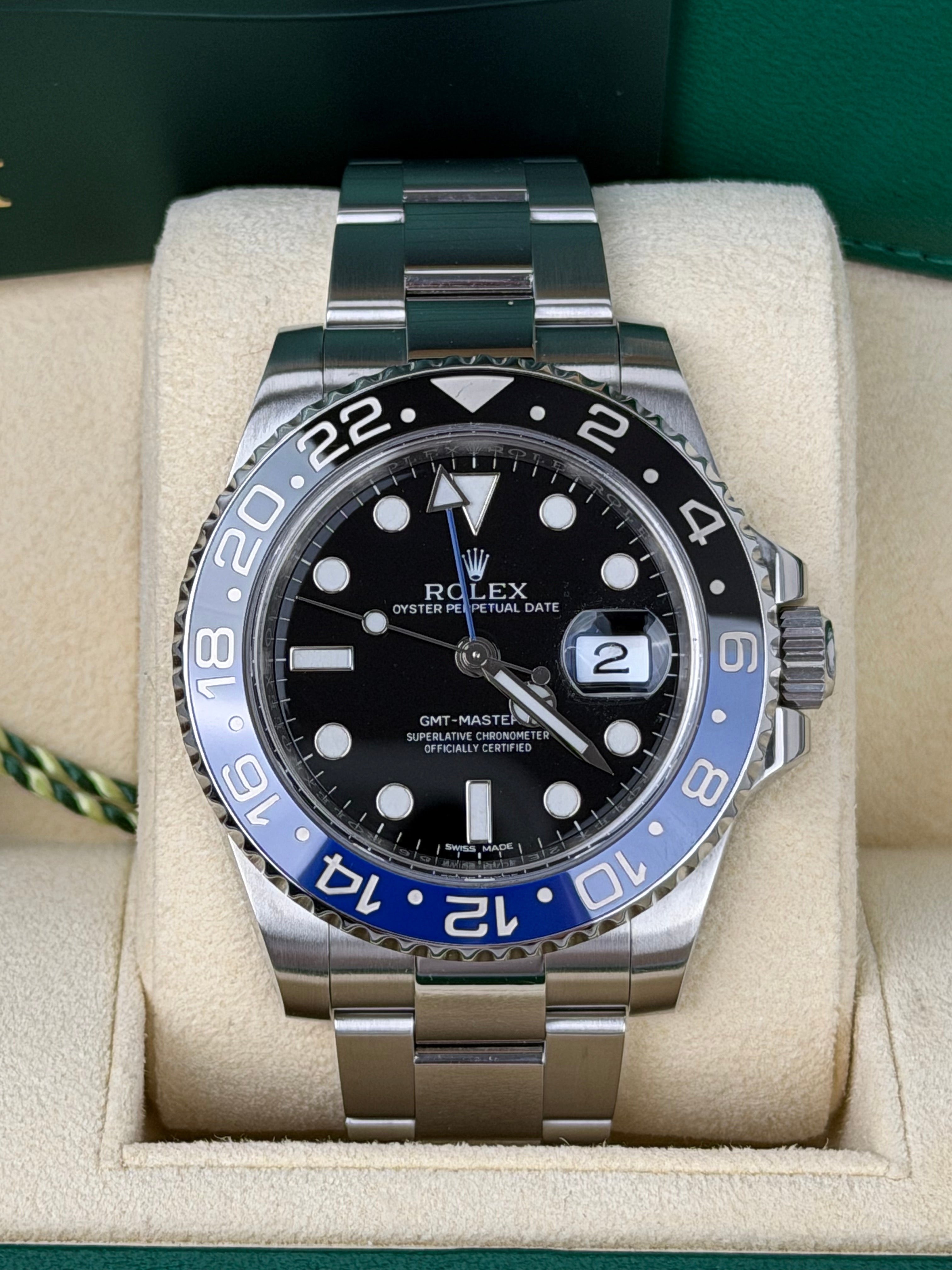 Rolex GMT-Master II Batman 116710BLNR / 2014 / FULL SET / WIE NEU