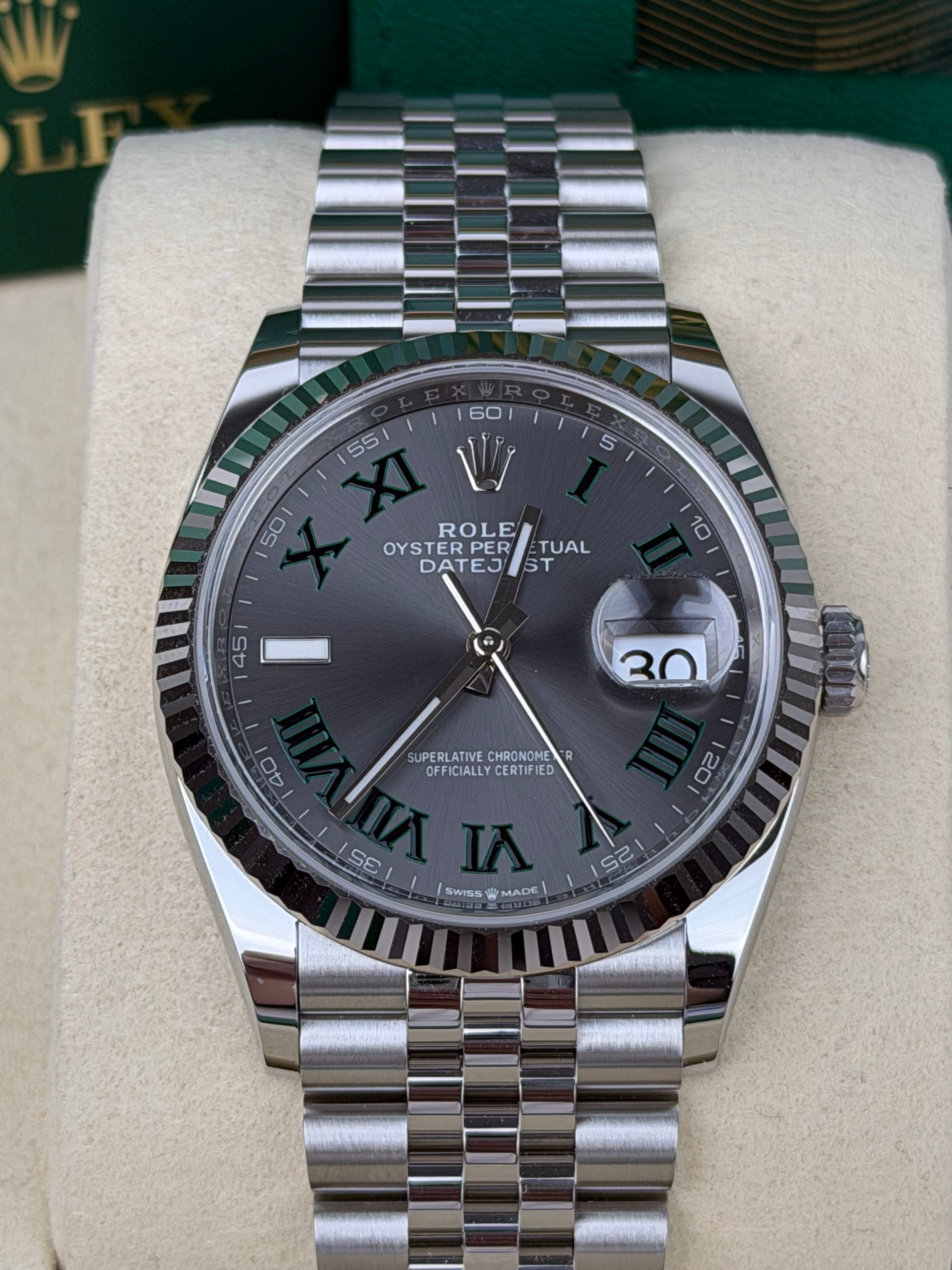 Rolex Datejust 36 Wimbledon 126234 / 2025 / FULL SET / NEU / ERSTKAUFRECHNUNG