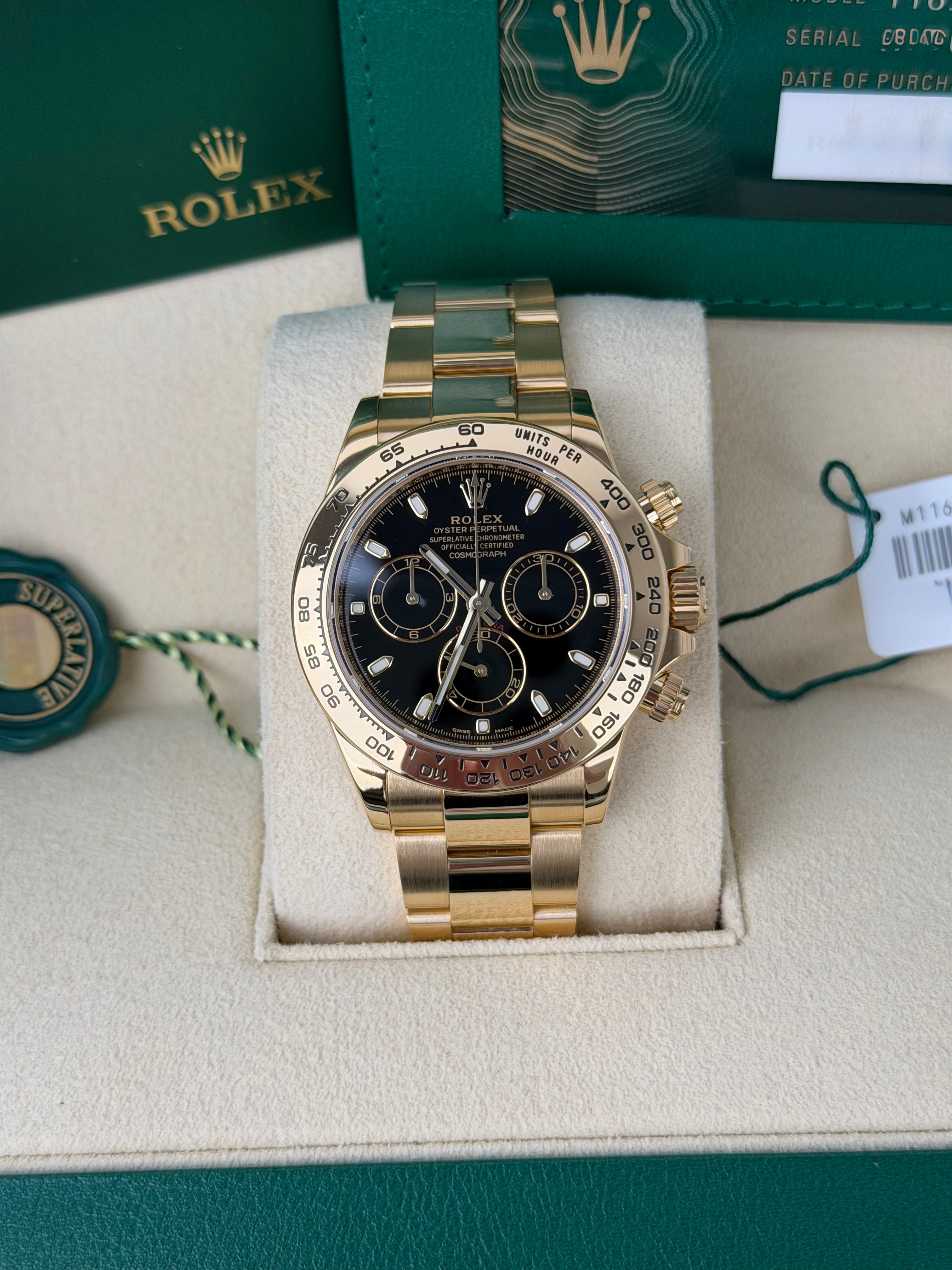 Rolex Daytona 116508 Schwarz / 2022 / FULL SET / WIE NEU / ERSTKAUFRECHNUNG