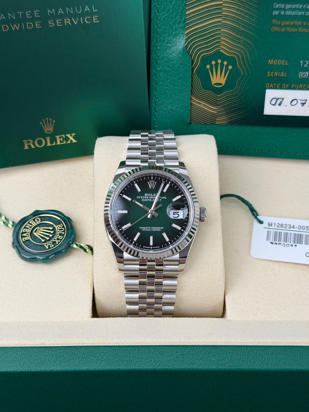 Rolex Datejust 36 Ombre 126234 / 2026 / FULL SET / NEU / ERSTKAUFRECHNUNG