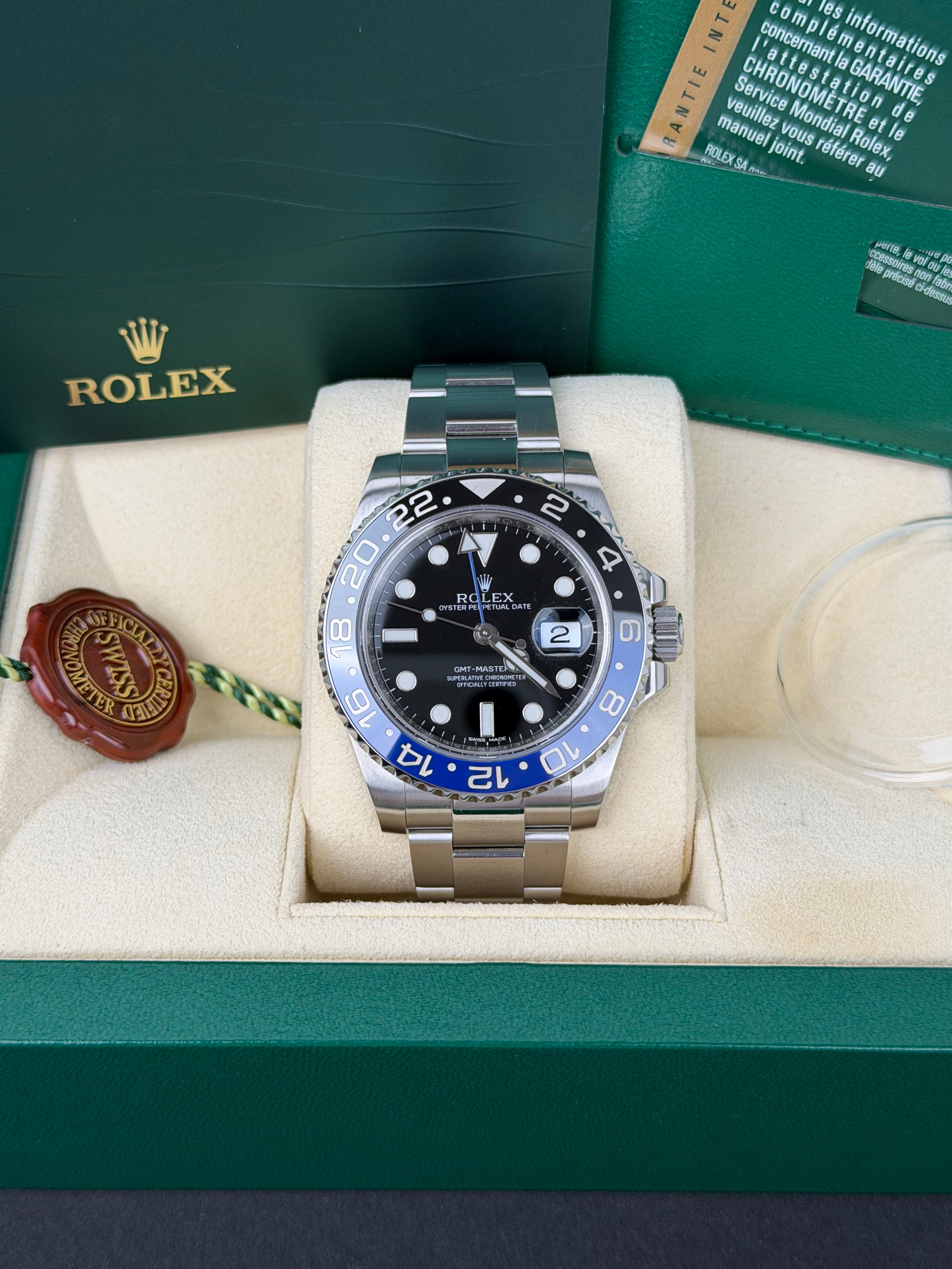 Rolex GMT-Master II Batman 116710BLNR / 2014 / FULL SET / WIE NEU