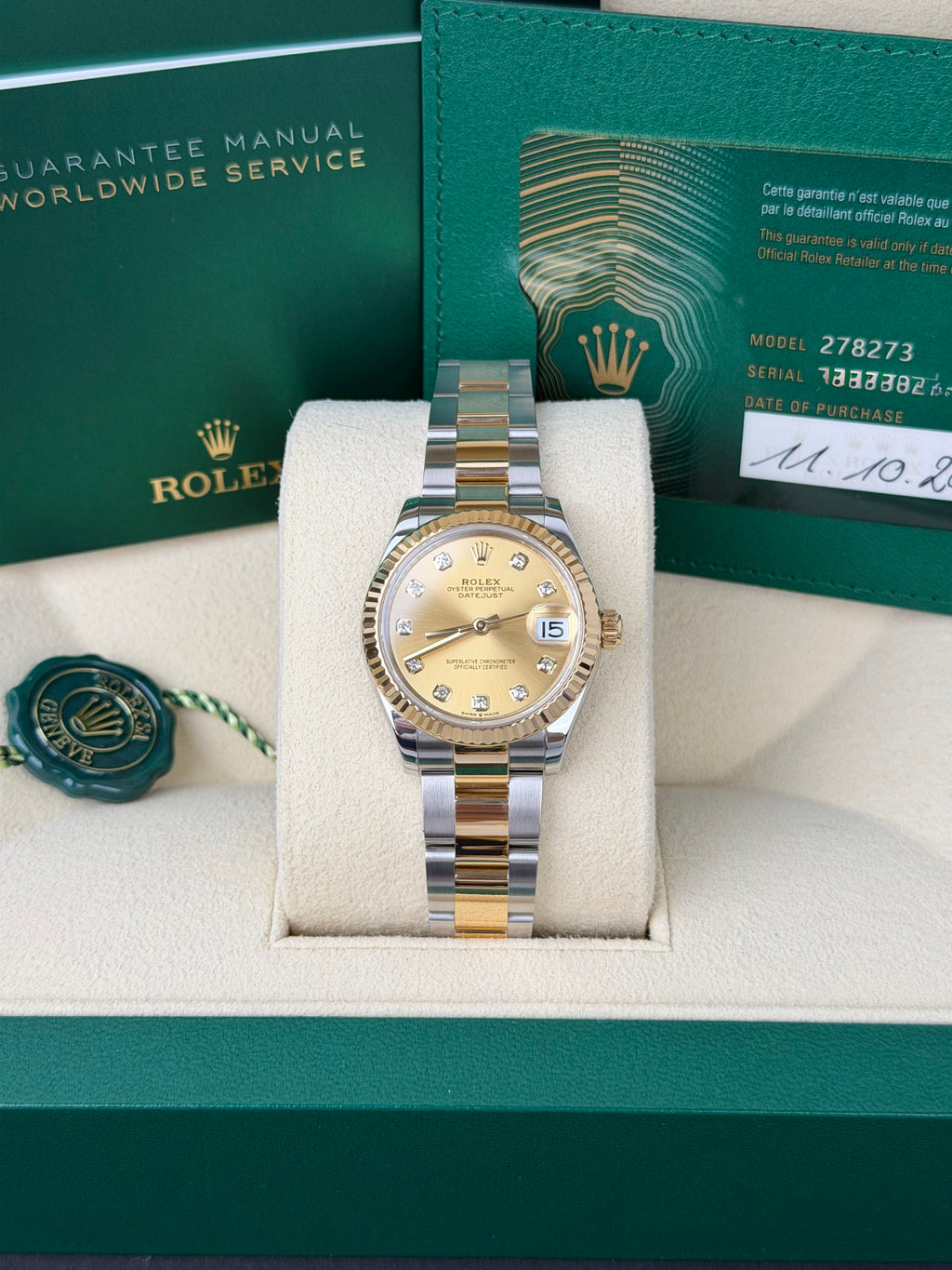 Rolex Datejust 31 Factory / 278273 / 2022 / FULL SET / WIE NEU