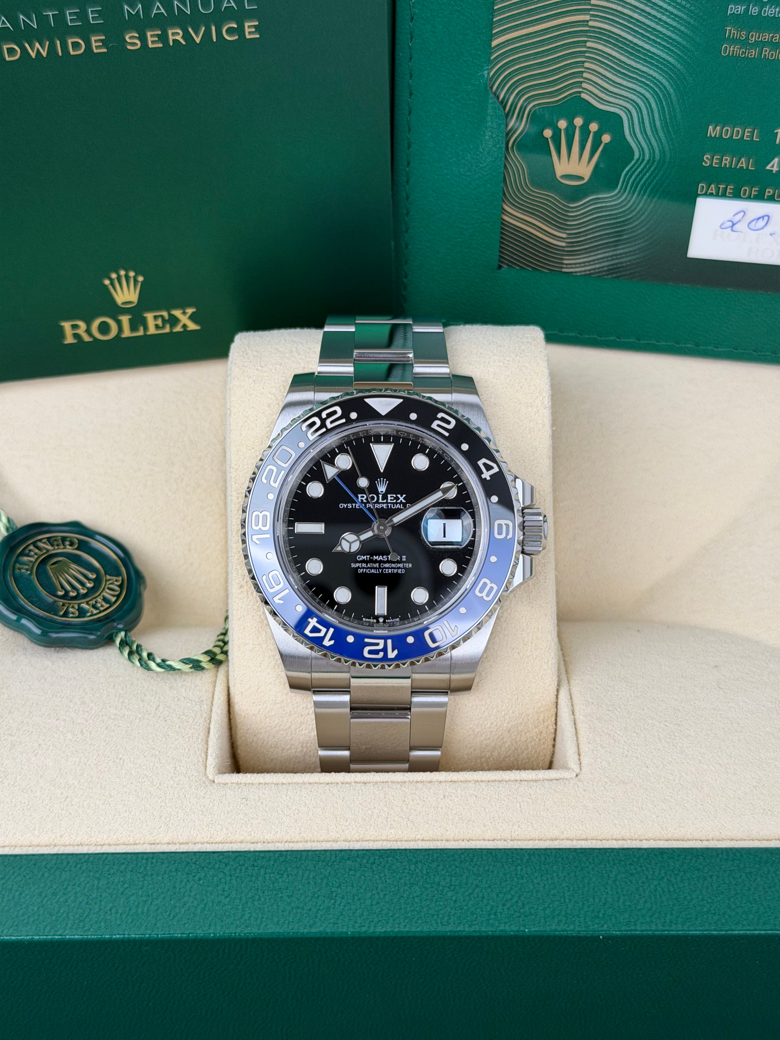 Rolex GMT-Master II Batman 126710BLNR / 2021 / FULL SET / WIE NEU / ERSTKAUFRECHNUNG