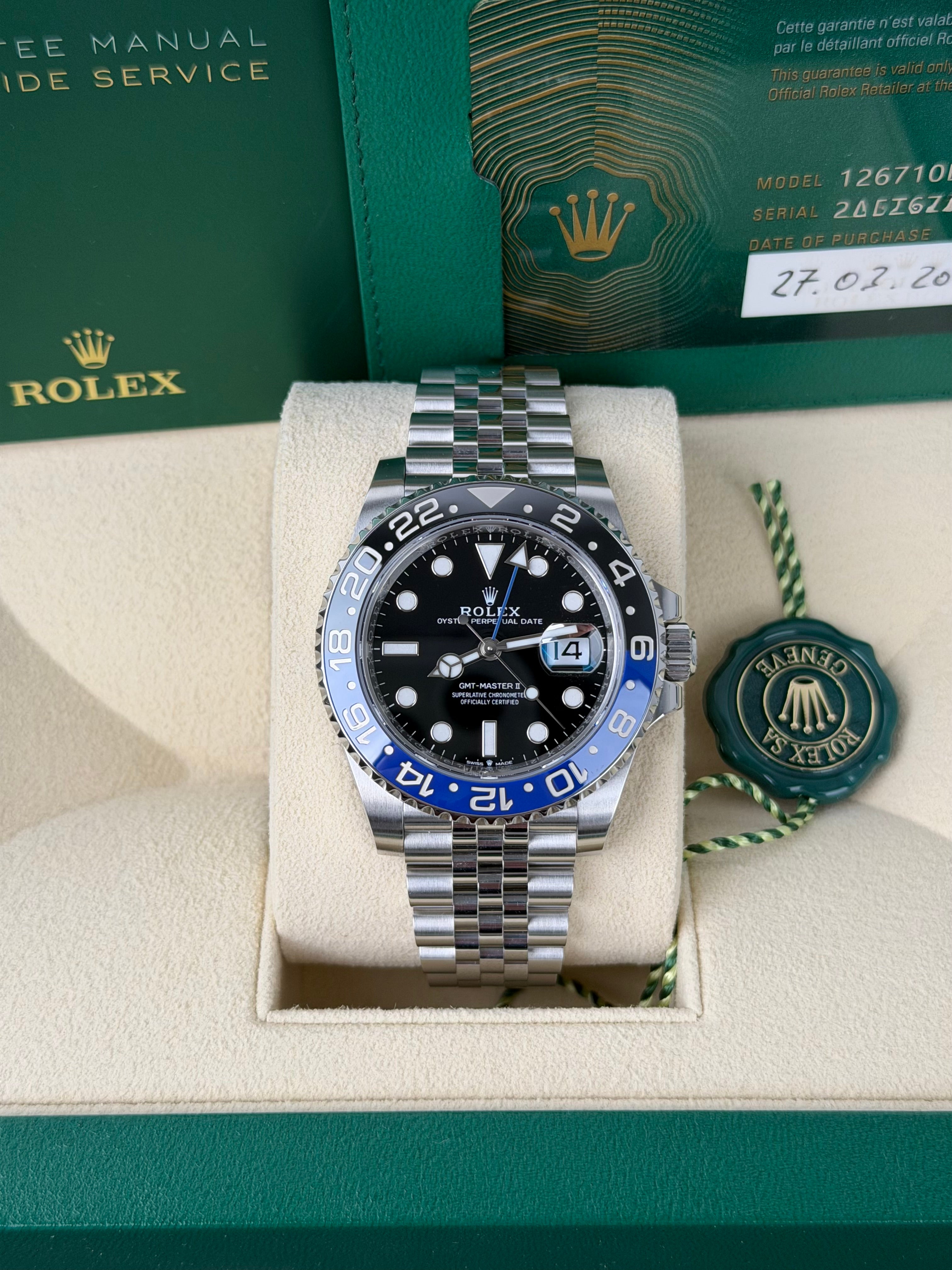 Rolex GMT-Master II 126710BLNR Batgirl / 2023 / FULL SET / WIE NEU