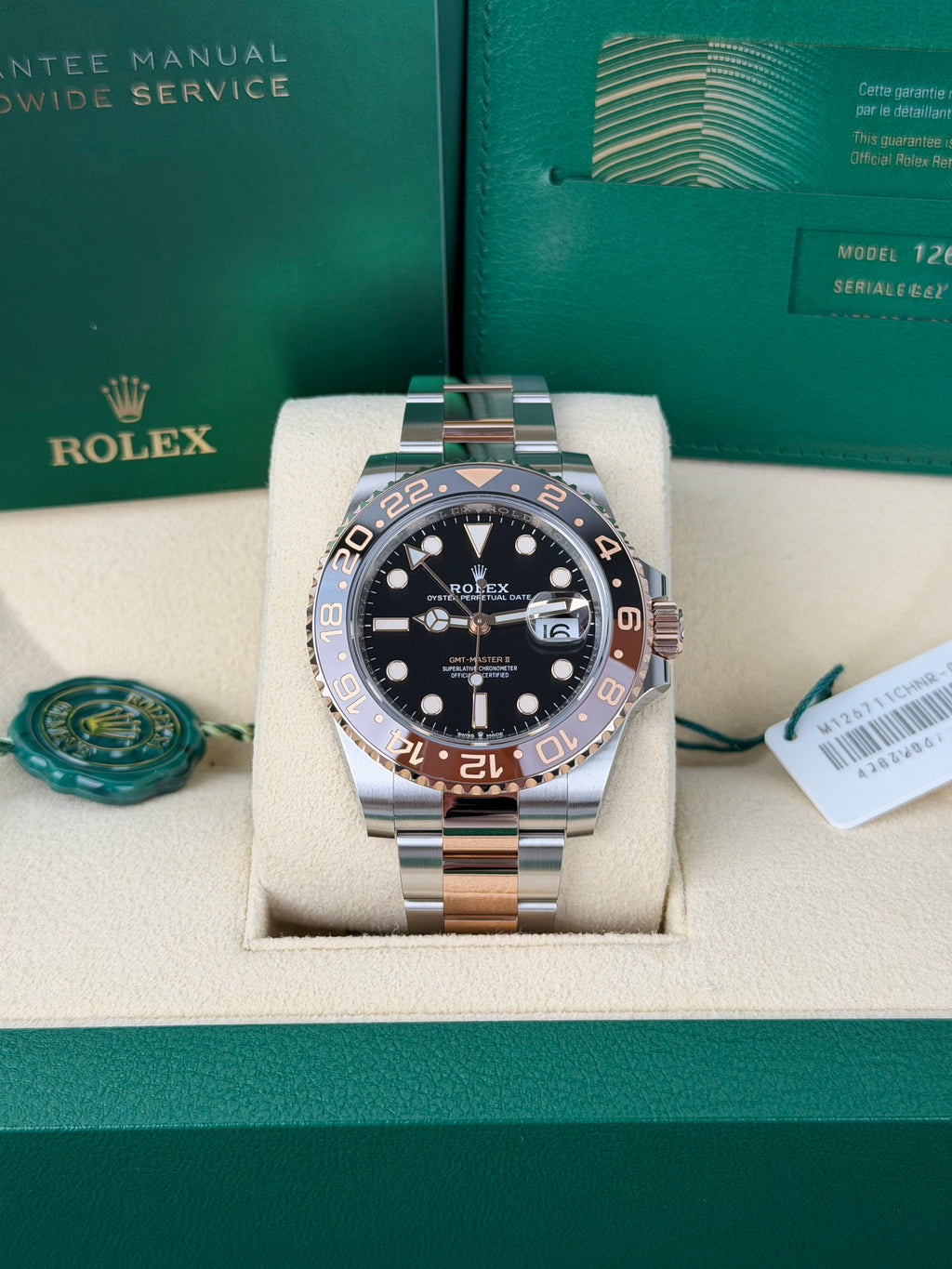 Rolex GMT-Master II ROOTBEER 12711CHNR / 2020 / FULL SET / WIE NEU