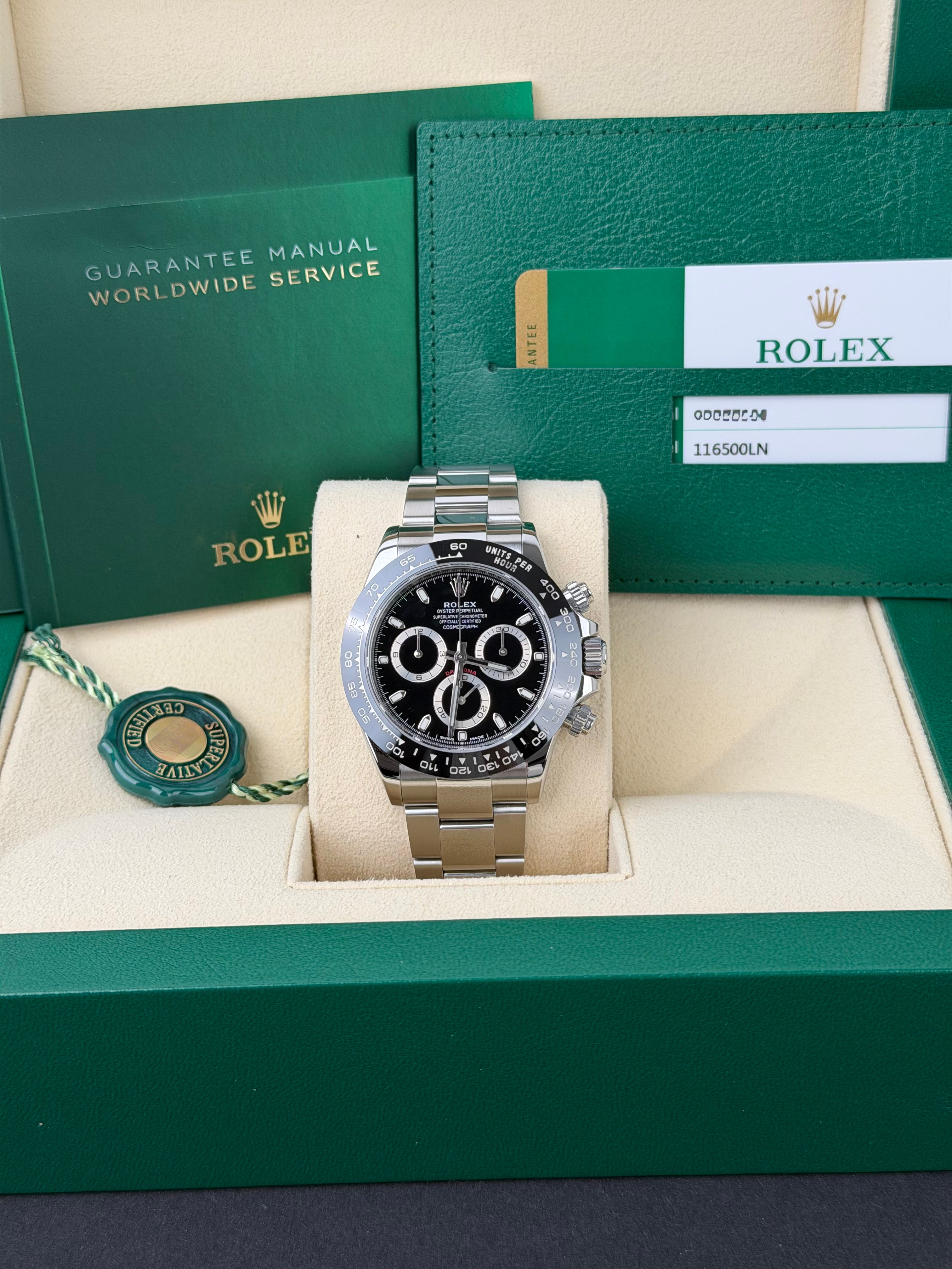 Rolex Daytona 116500LN / 2019 / FULL SET / WIE NEU