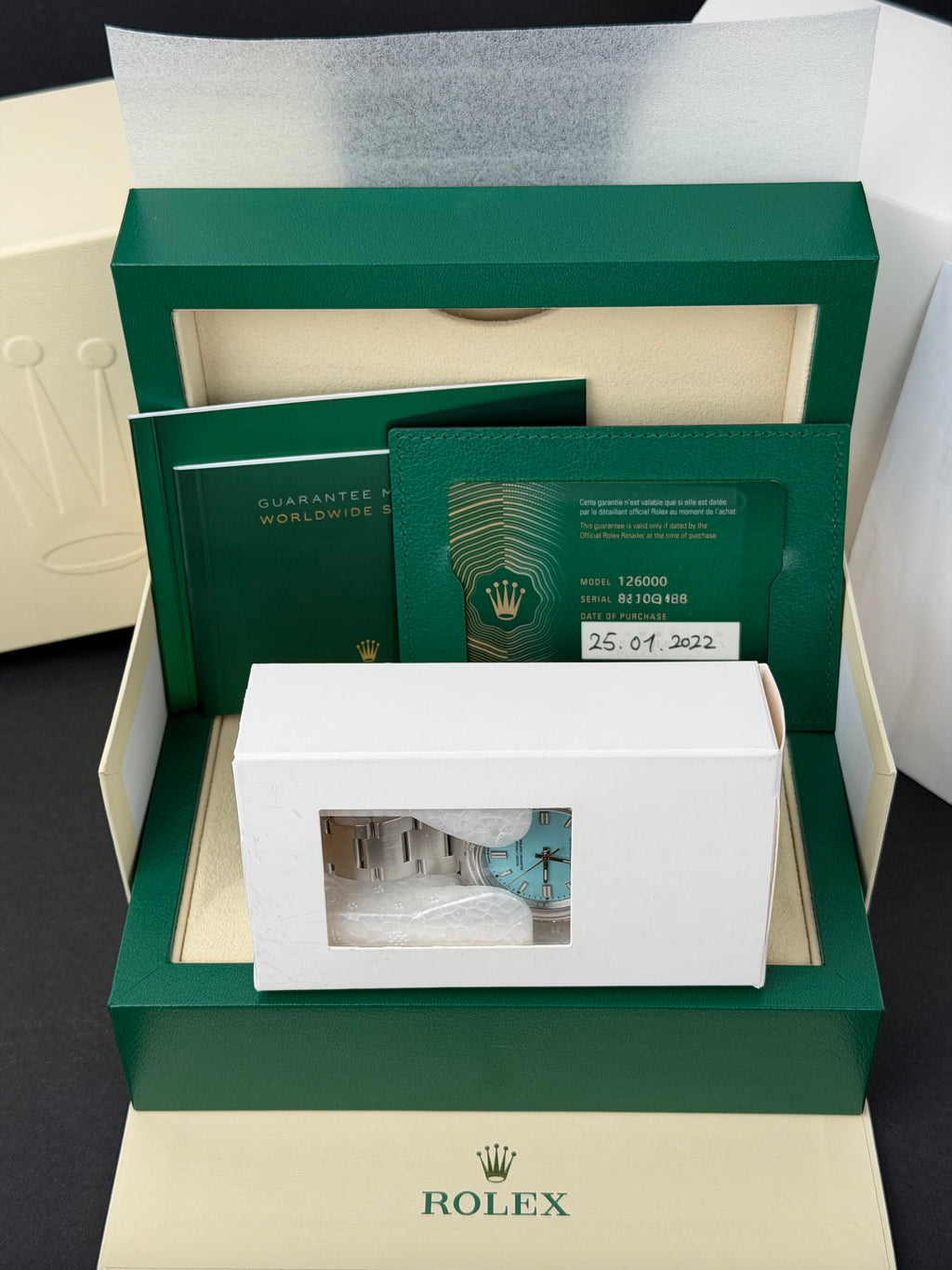 Rolex Oyster Perpetual 36 Tiffany 126000 / 2022 / FULL SET / NEU / SEALED