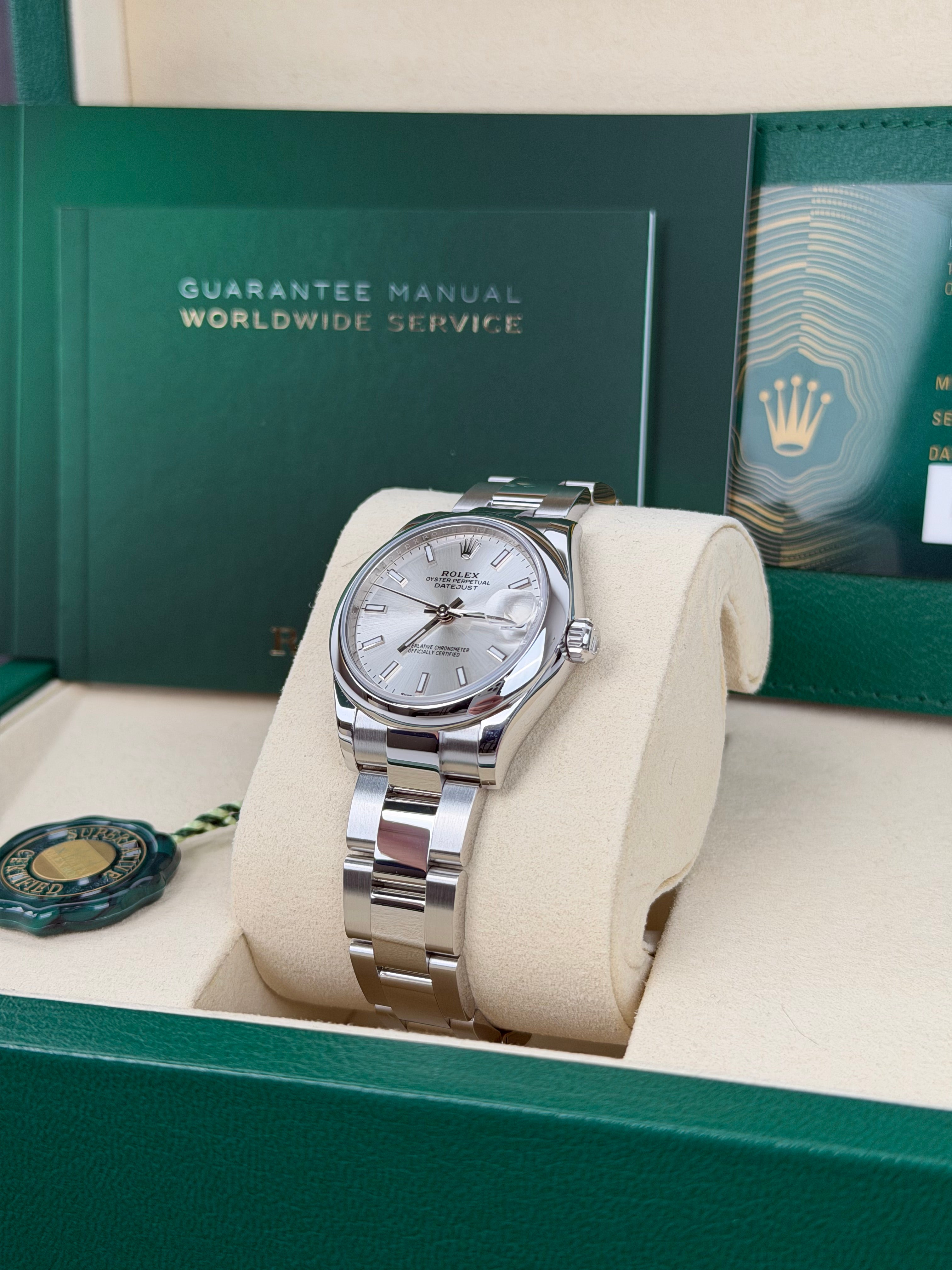 Rolex Datejust 31 Silber / 278240 / 2025 / FULL SET / WIE NEU / ERSTKAUFRECHNUNG