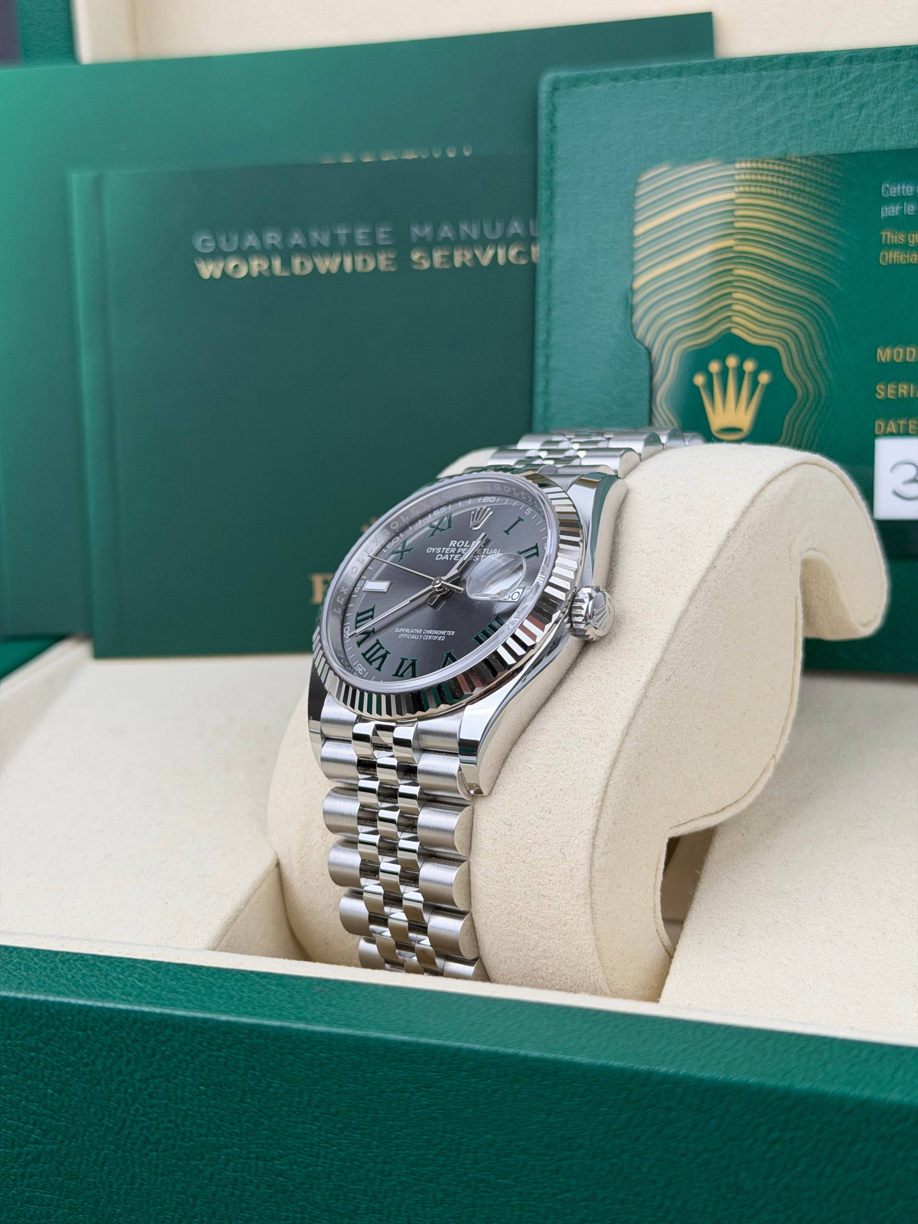 Rolex Datejust 36 Wimbledon 126234 / 2025 / FULL SET / NEU / ERSTKAUFRECHNUNG
