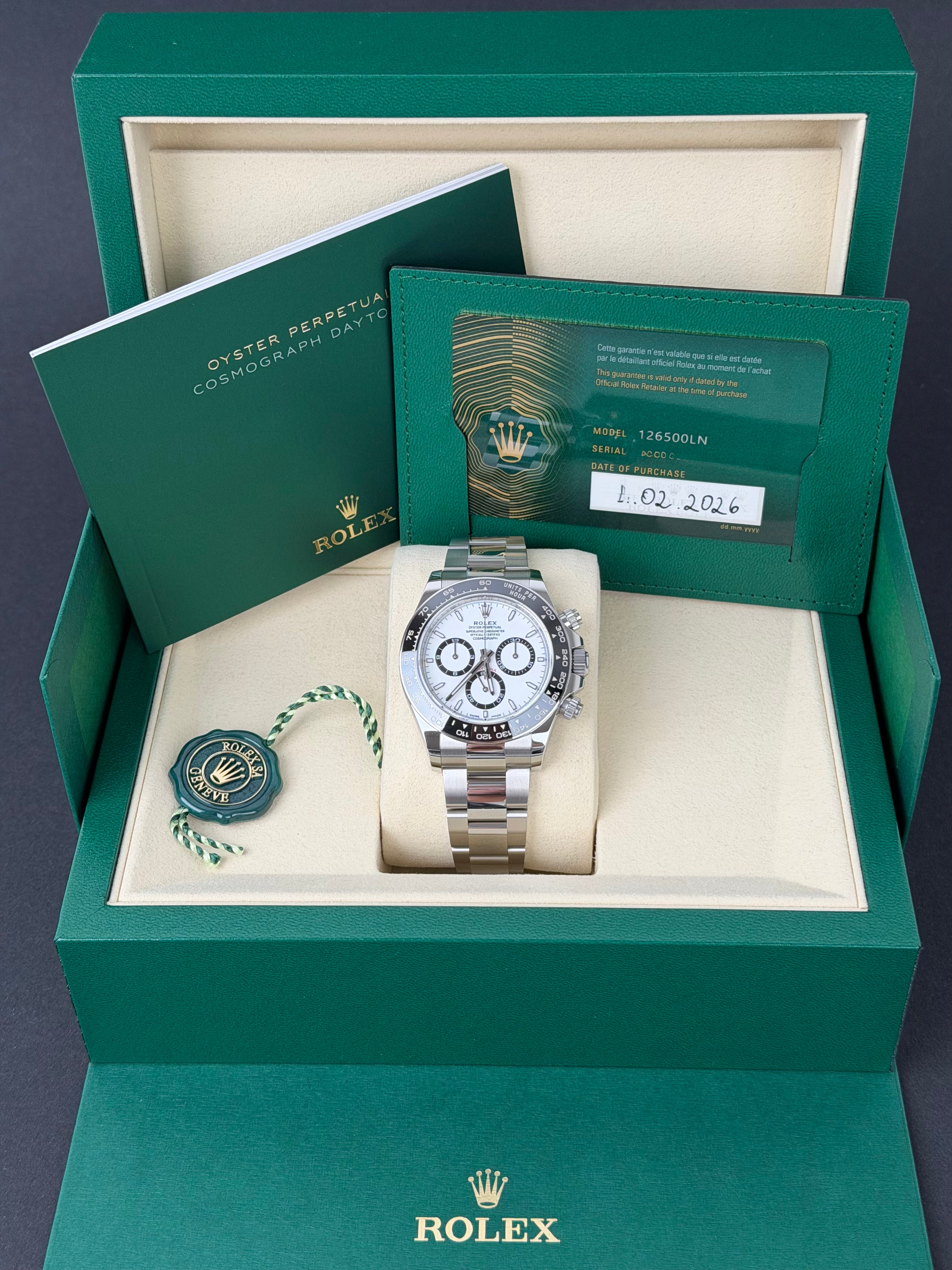 Rolex Daytona Panda 126500LN / 2026 / FULL SET / NEU