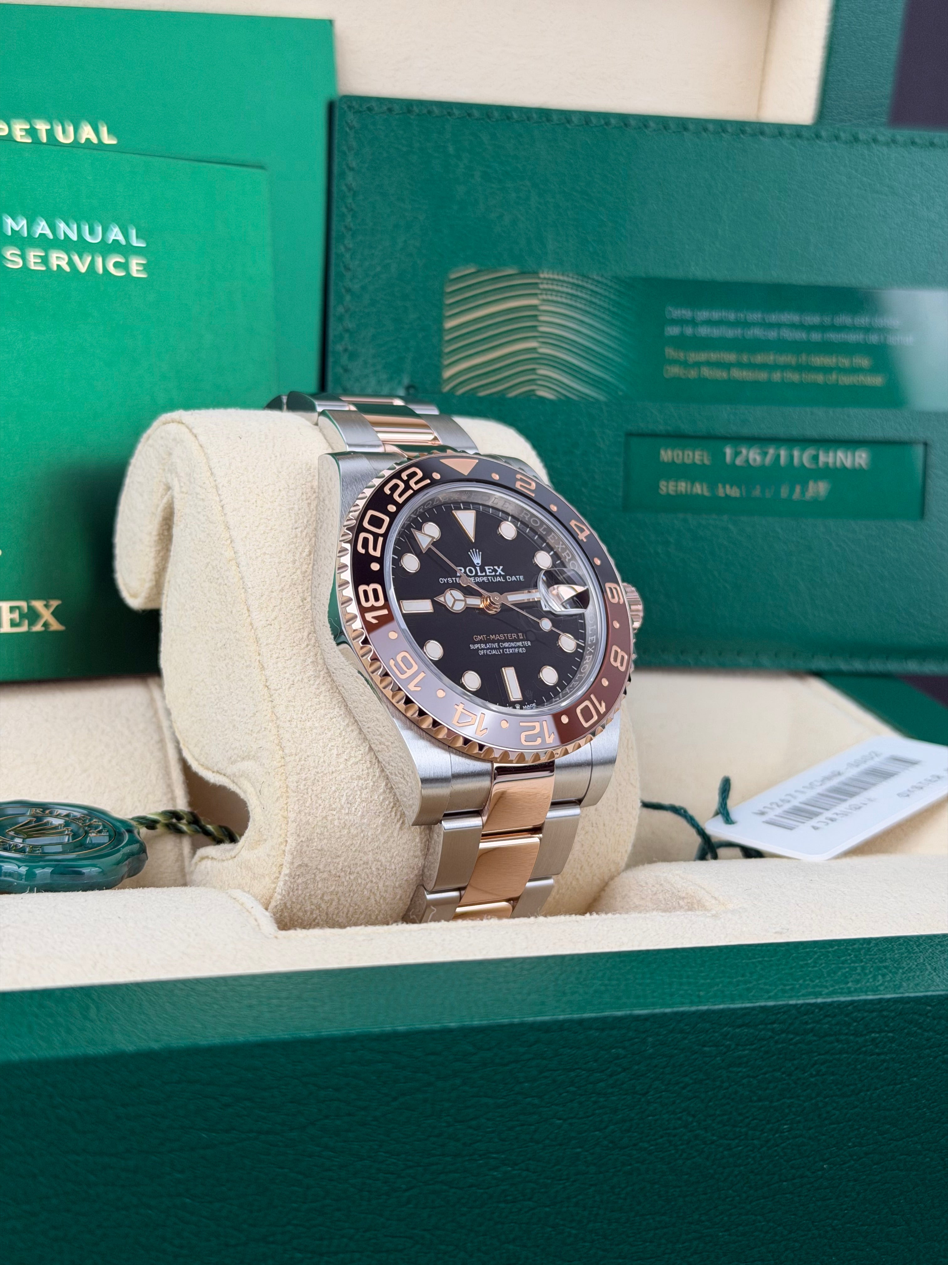 Rolex GMT-Master II ROOTBEER 12711CHNR / 2020 / FULL SET / WIE NEU