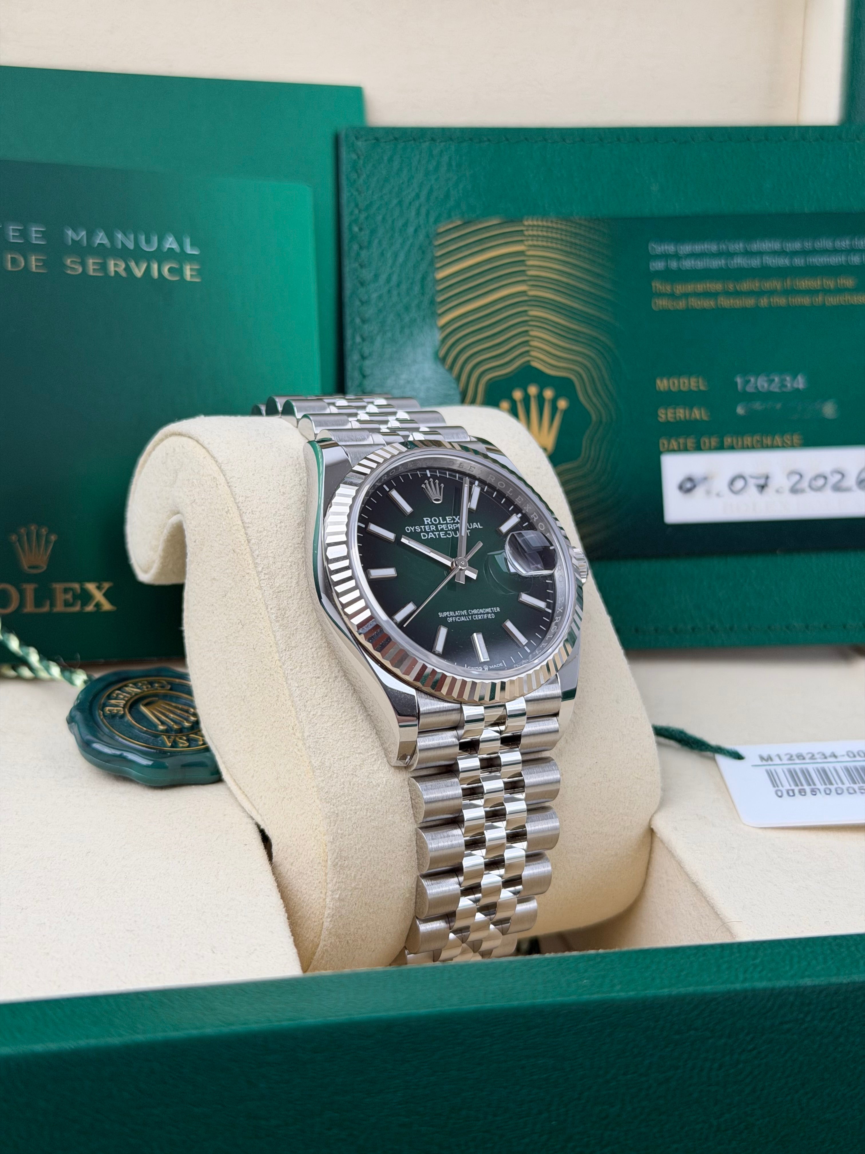 Rolex Datejust 36 Ombre 126234 / 2026 / FULL SET / NEU / ERSTKAUFRECHNUNG