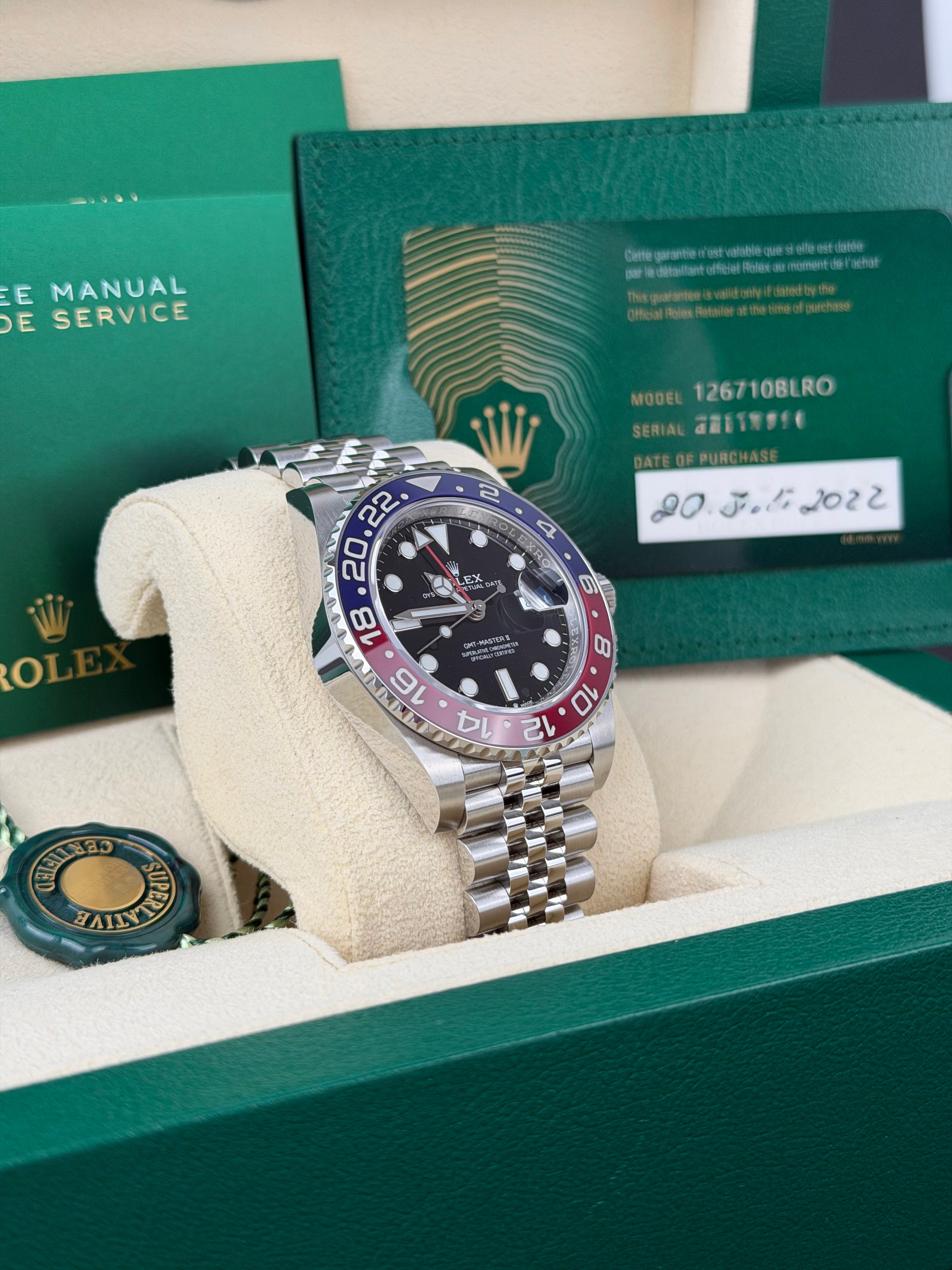 Rolex GMT-Master II 126710BLRO Pepsi / 2022 / FULL SET / NEU / ERSTKAUFRECHNUNG