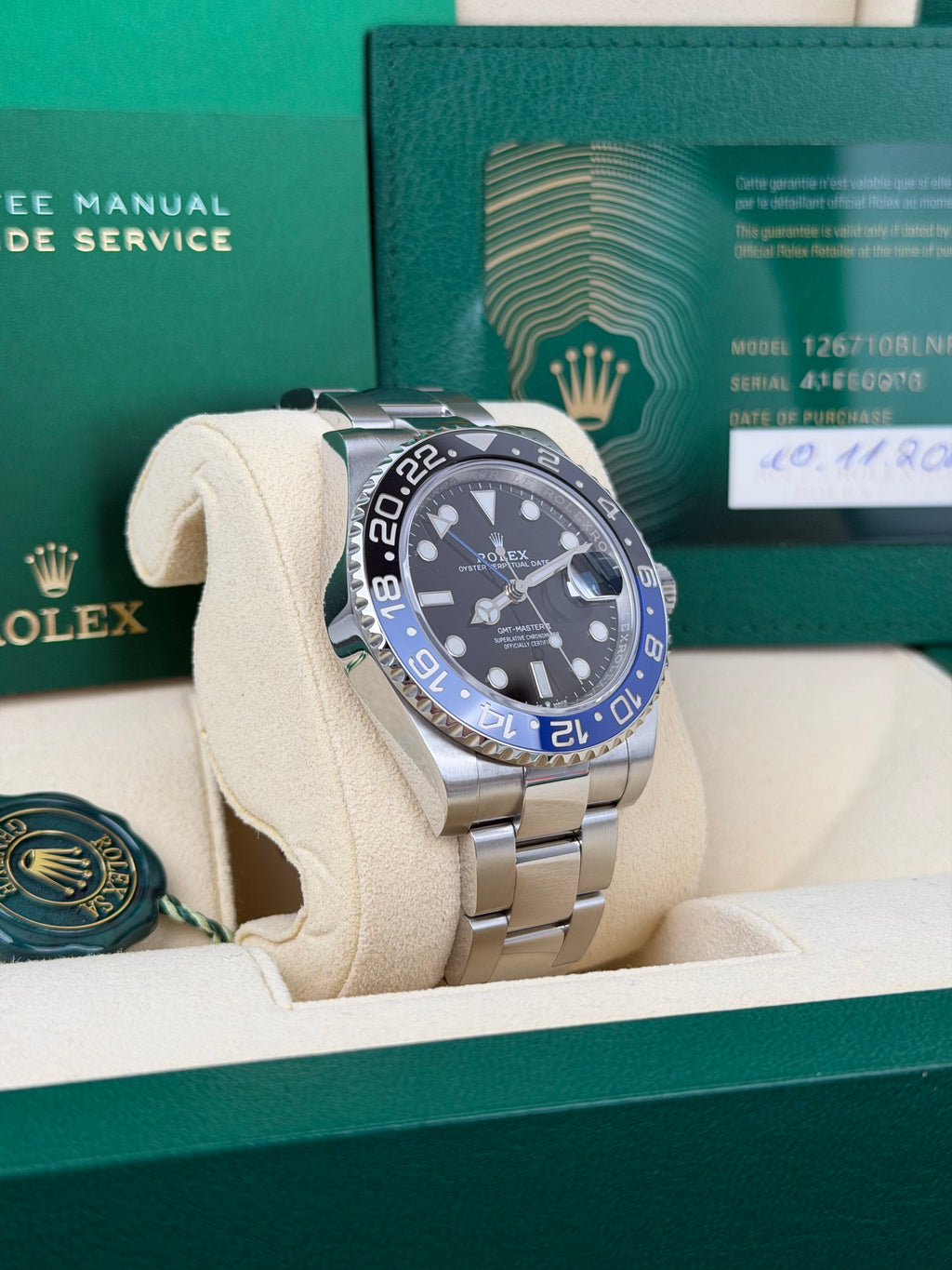 Rolex GMT-Master II Batman 126710BLNR / 2021 / FULL SET / WIE NEU / ERSTKAUFRECHNUNG