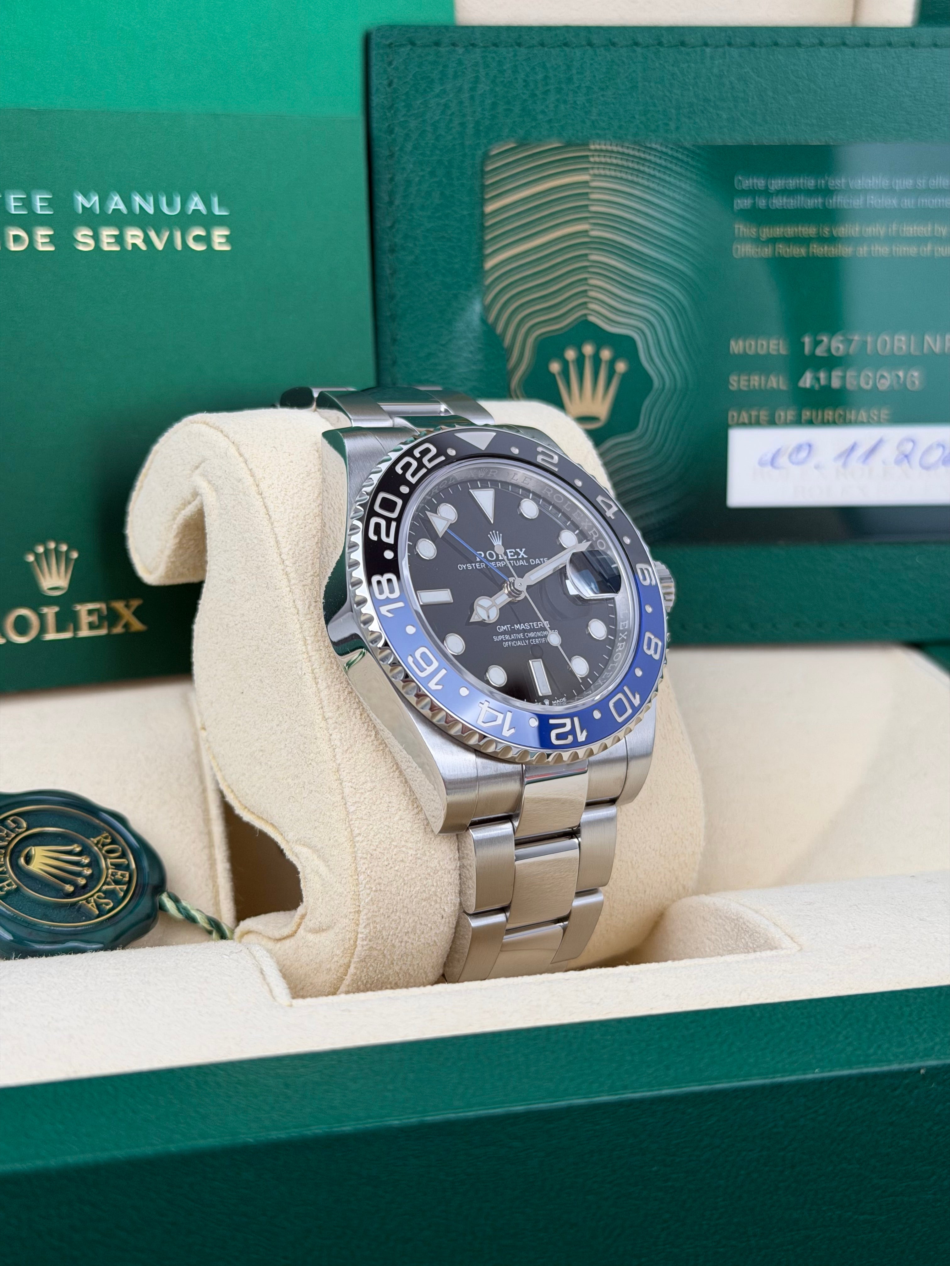 Rolex GMT-Master II Batman 126710BLNR / 2021 / FULL SET / WIE NEU / ERSTKAUFRECHNUNG