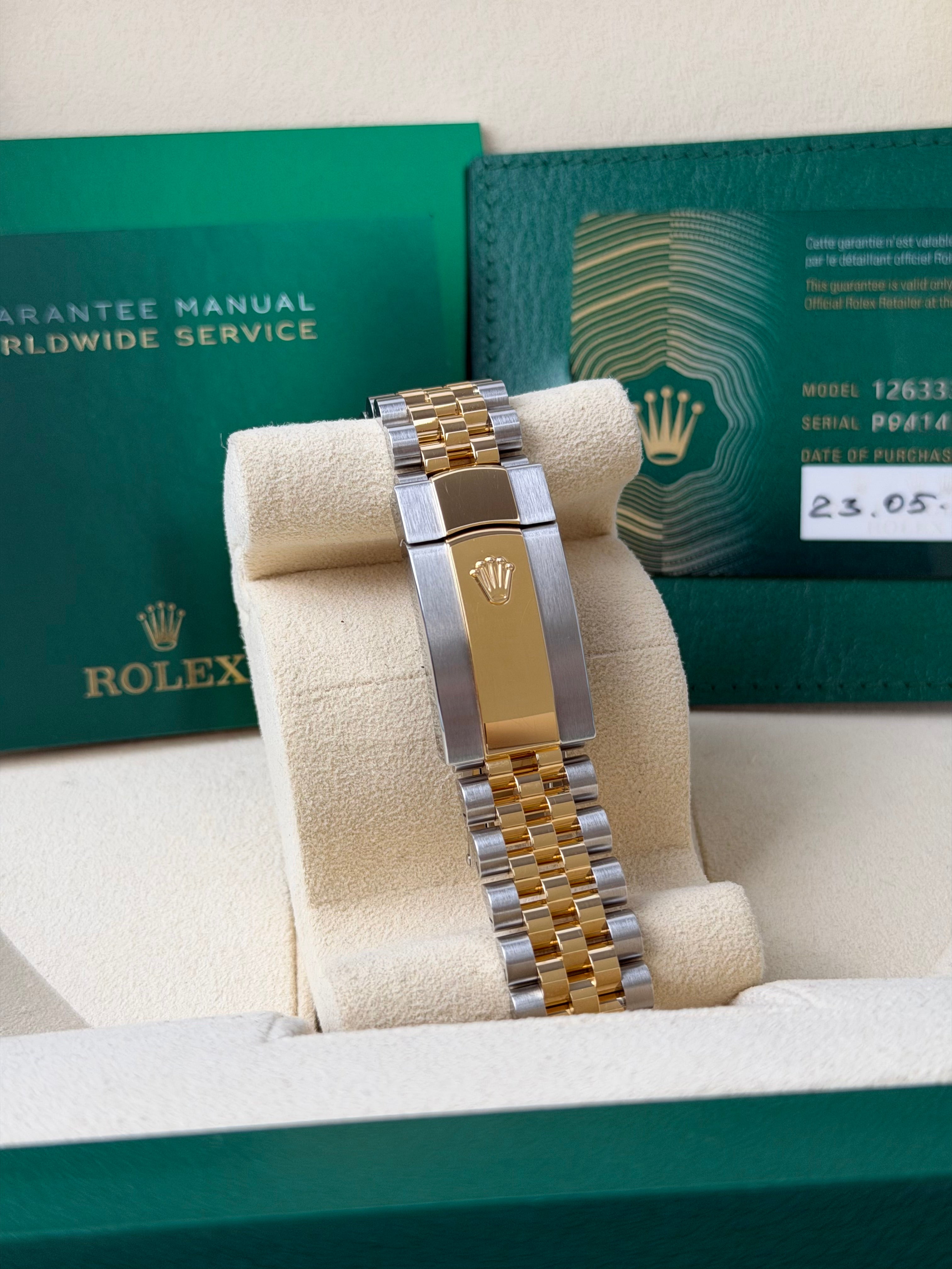 Rolex Datejust 41 Champagner Diamanten 126333 / 2022 / FULL SET / WIE NEU / ERSTKAUFRECHNUNG