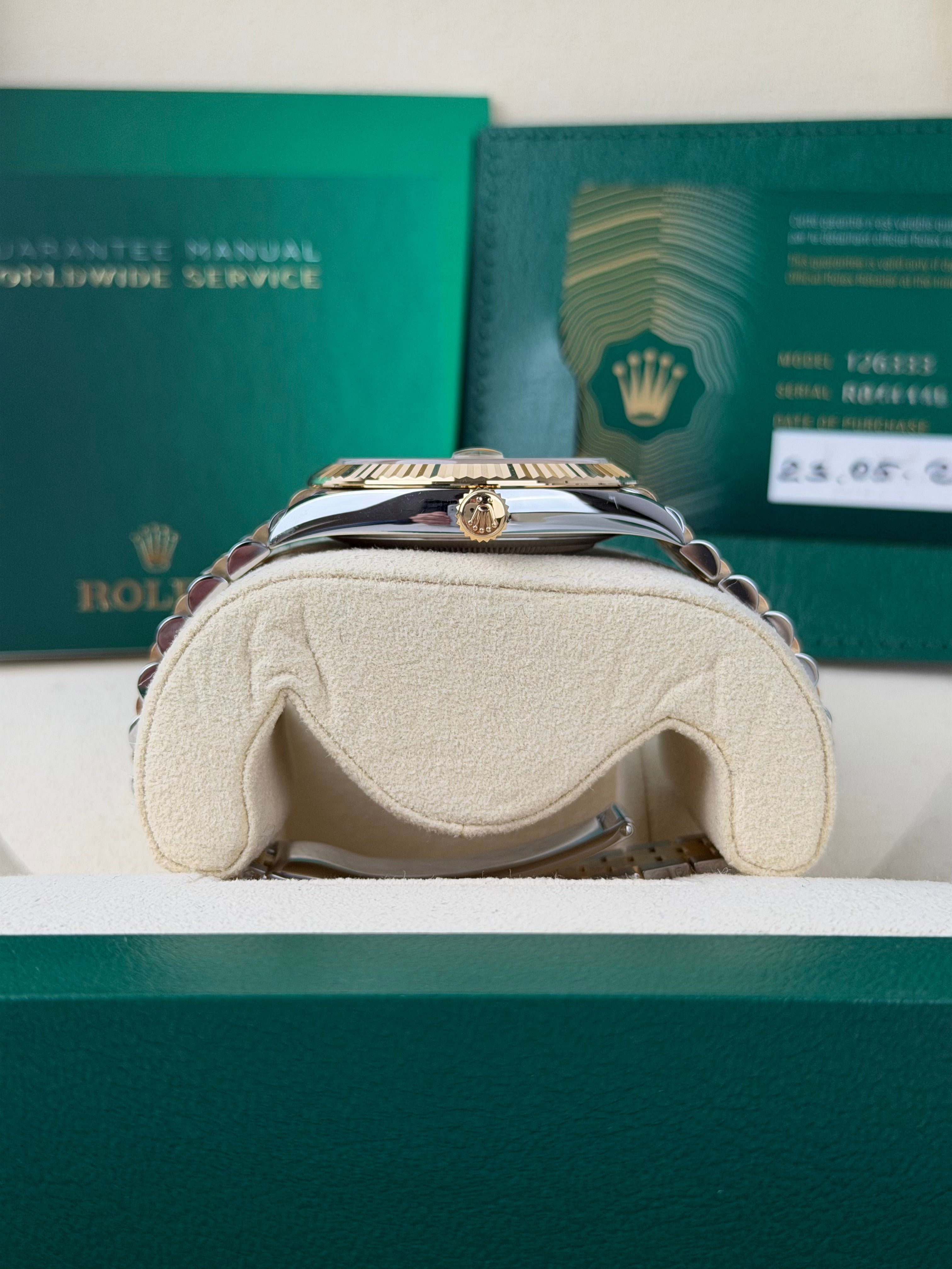Rolex Datejust 41 Champagner Diamanten 126333 / 2022 / FULL SET / WIE NEU / ERSTKAUFRECHNUNG