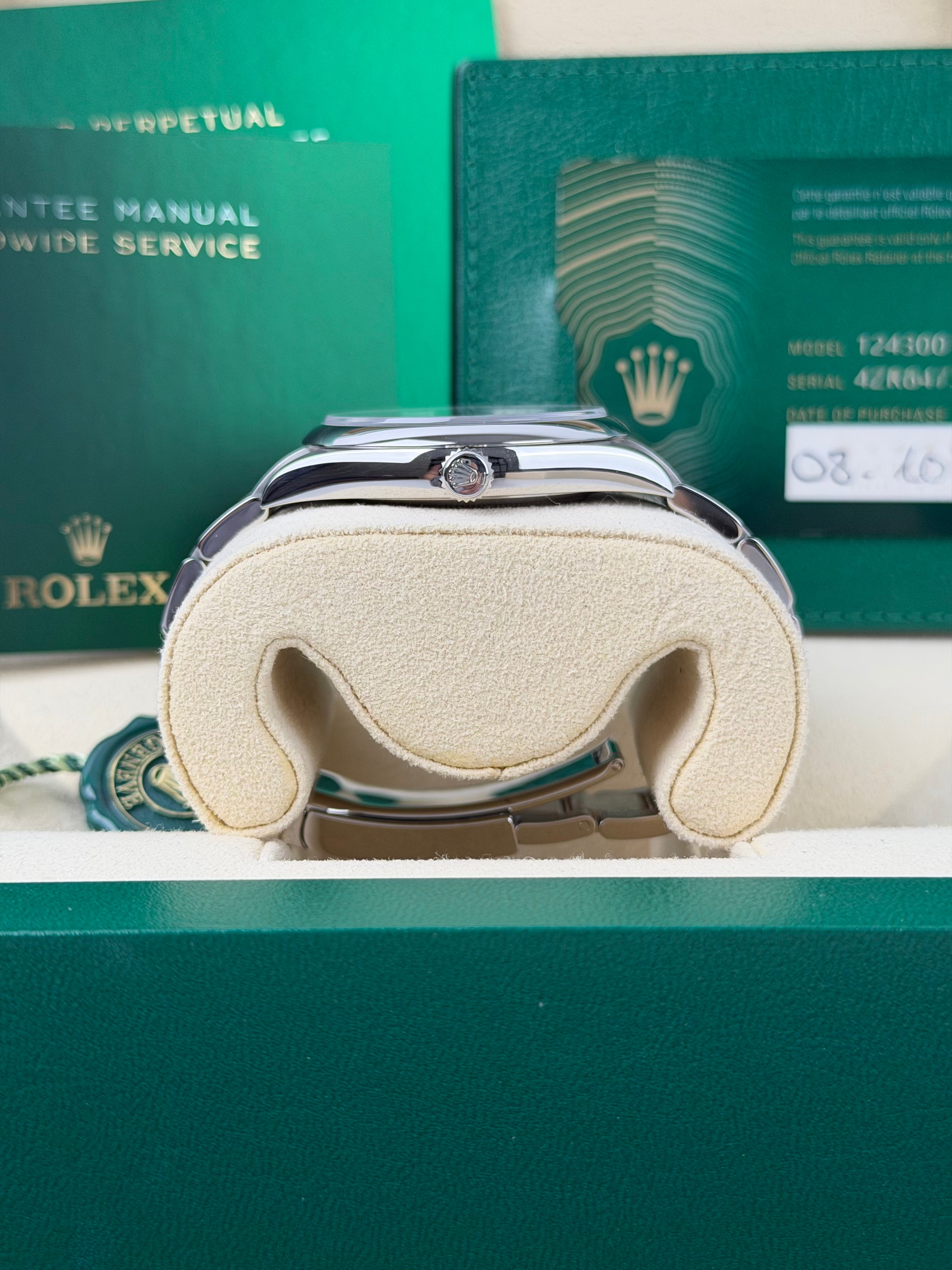 Rolex Oyster Perpetual 41 Tiffany 124300 / 2020 / FULL SET / WIE NEU