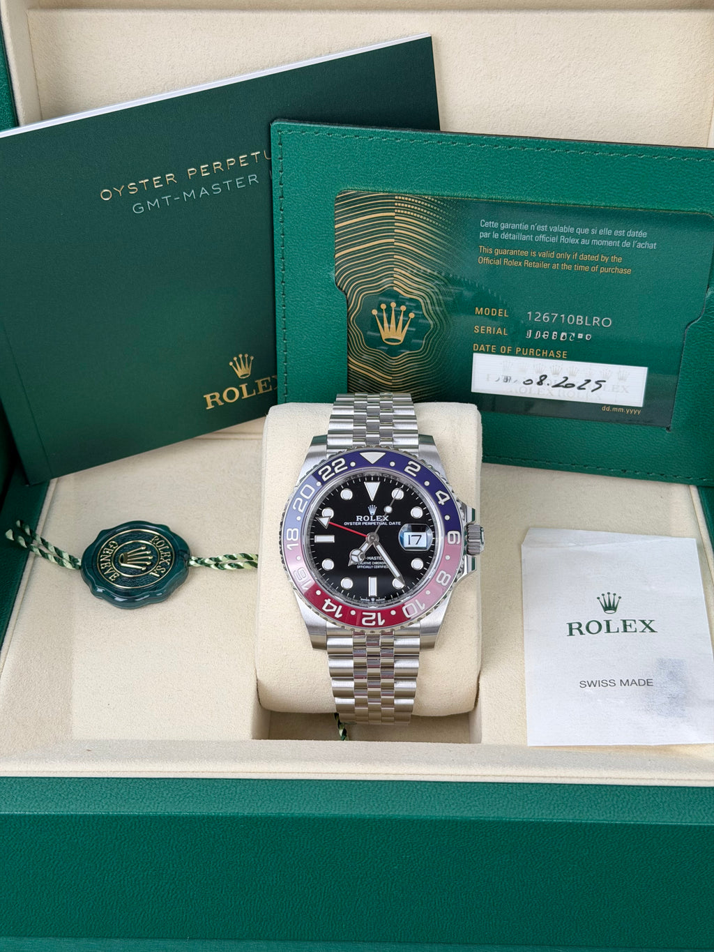 Rolex GMT-Master II Pepsi 126710BLRO / 2025 / FULL SET / WIE NEU