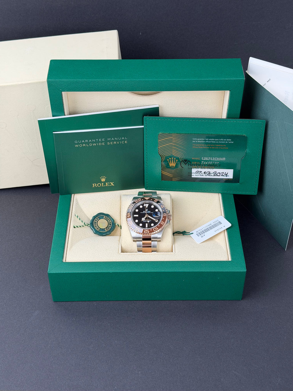 Rolex GMT-Master II ROOTBEER 12711CHNR / 2024 / FULL SET / WIE NEU / ERSTKAUFRECHNUNG