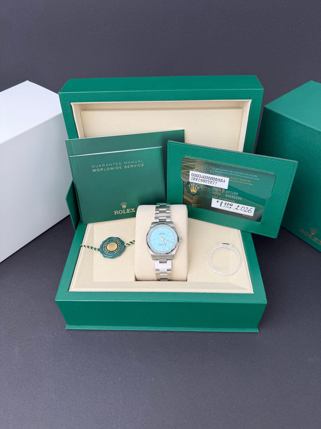 Rolex Oyster Perpetual 31 Tiffany 277200 / 02/2026 / FULL SET / NEU