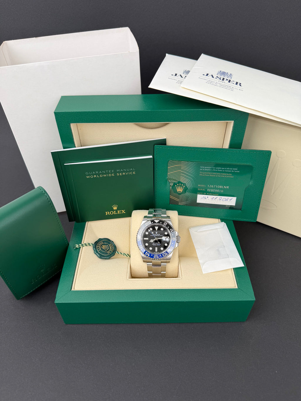 Rolex GMT-Master II Batman 126710BLNR / 2021 / FULL SET / WIE NEU / ERSTKAUFRECHNUNG