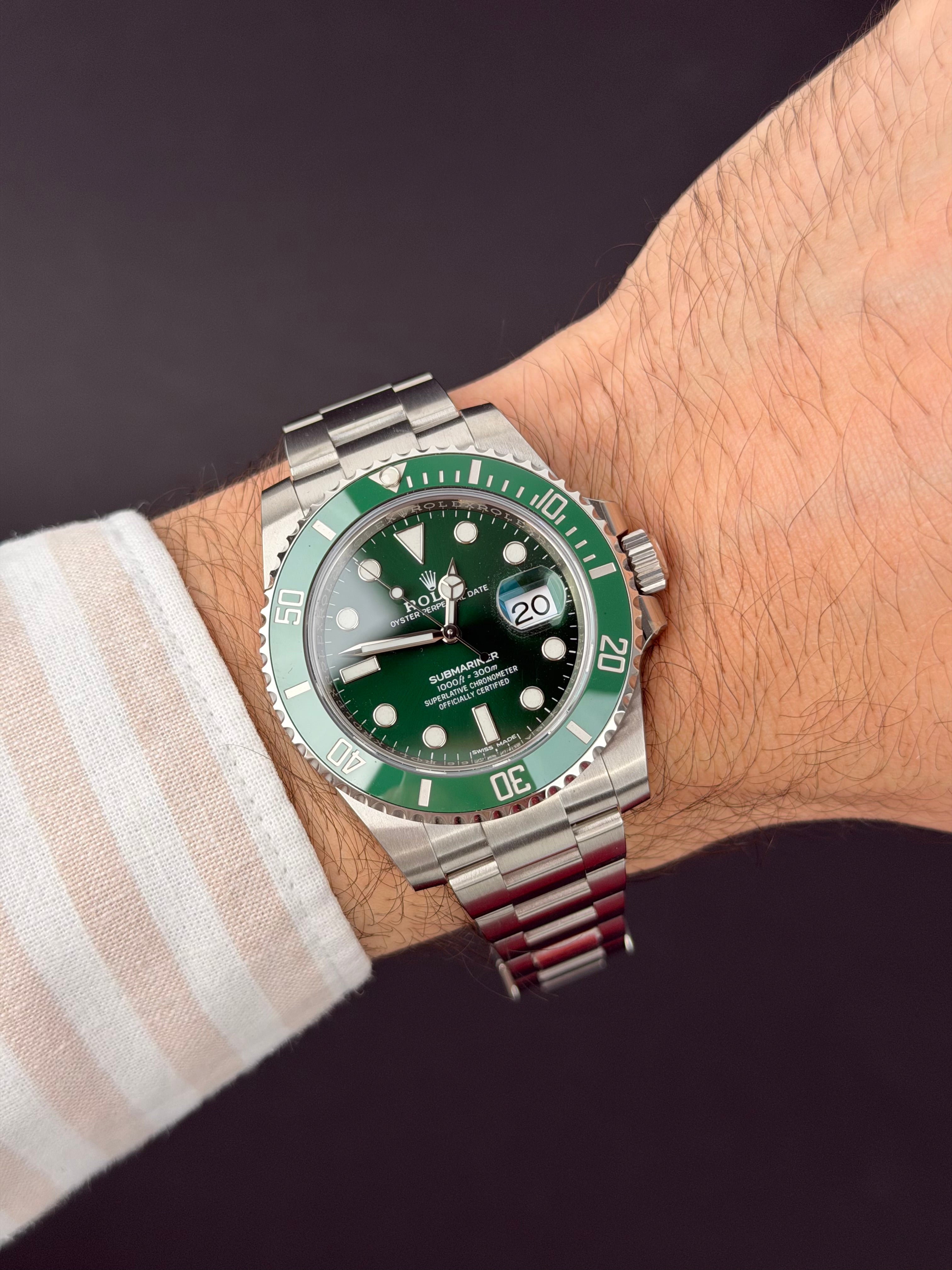 Rolex Submariner Date HULK 116610LV / 2018 / FULL SET / NEU / STICKERED / RECHNUNG