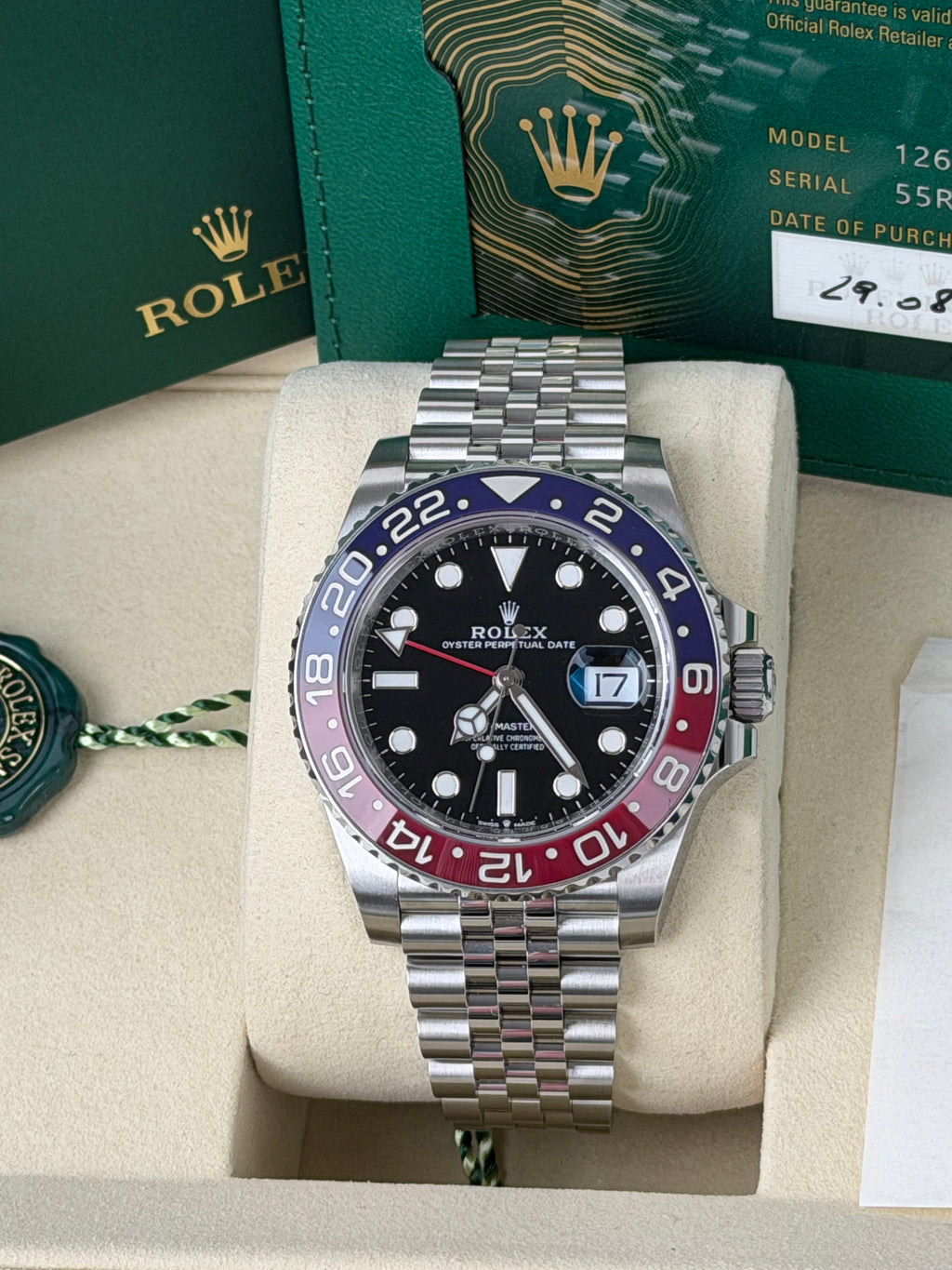 Rolex GMT-Master II Pepsi 126710BLRO / 2025 / FULL SET / WIE NEU