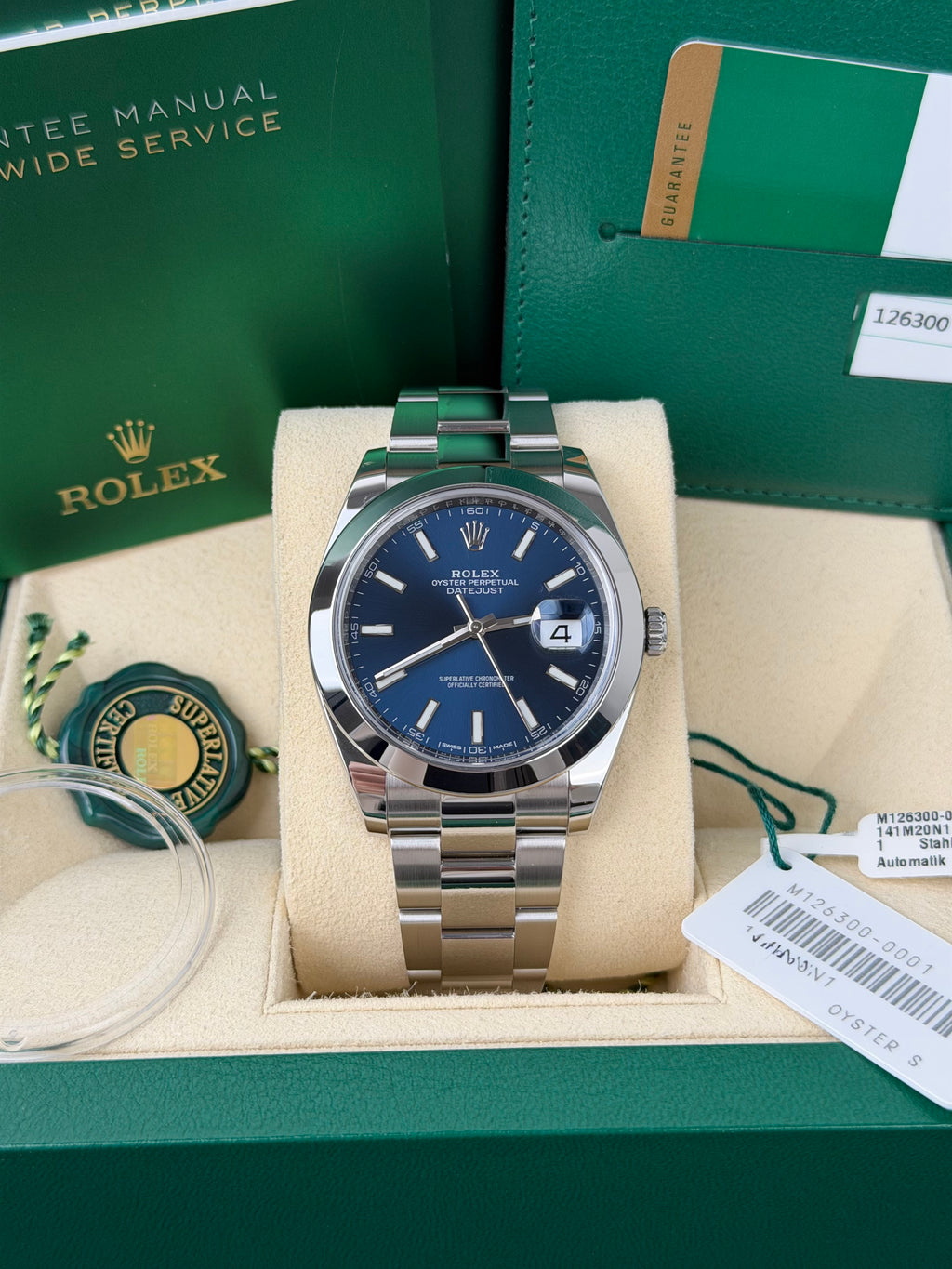 Rolex Datejust 126300 / 2018 / FULL SET / WIE NEU