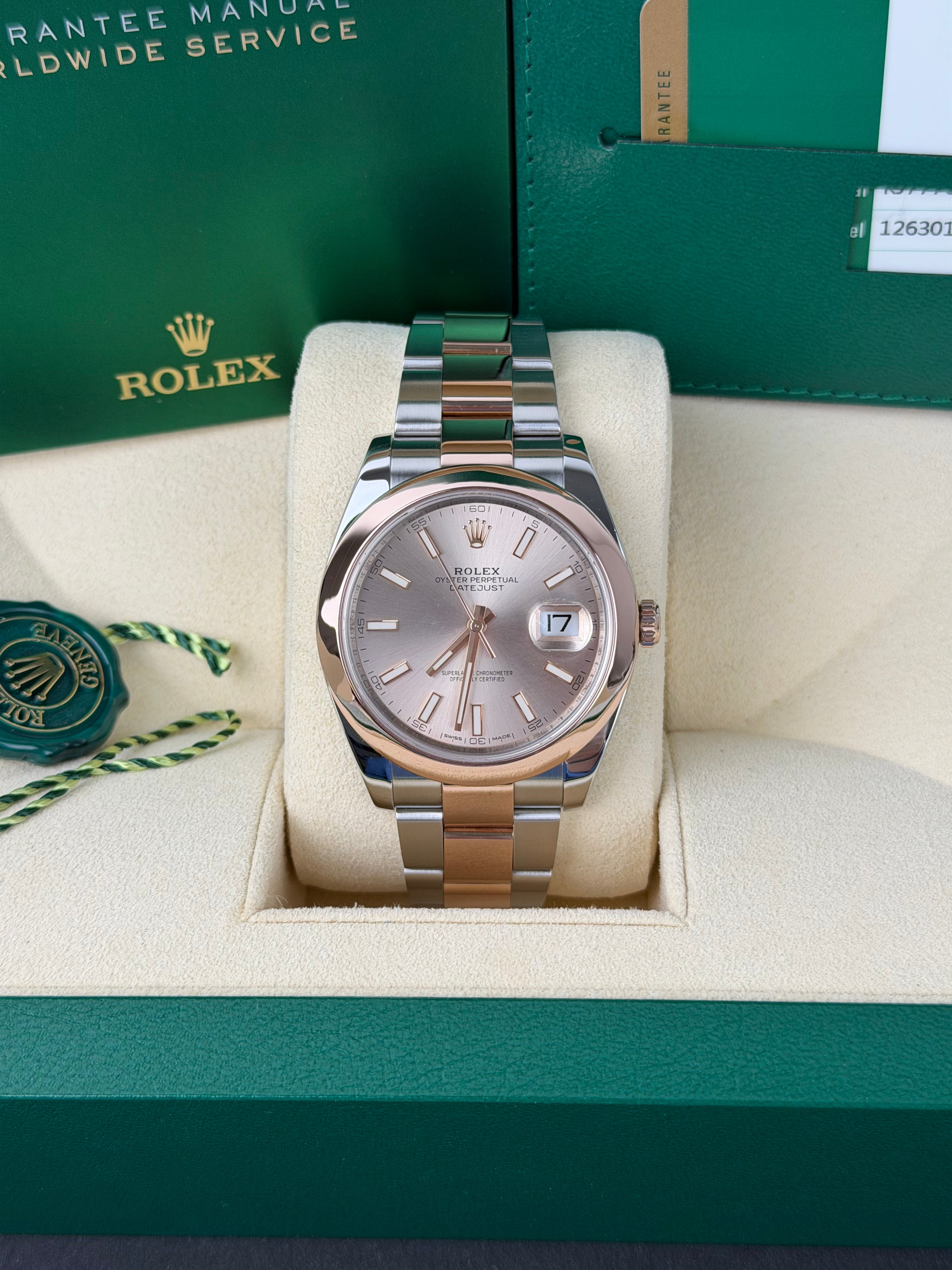 Rolex Datejust 41 126301 Sundust / 2017 / FULL SET / SEHR GUT / ERSTKAUFRECHNUNG