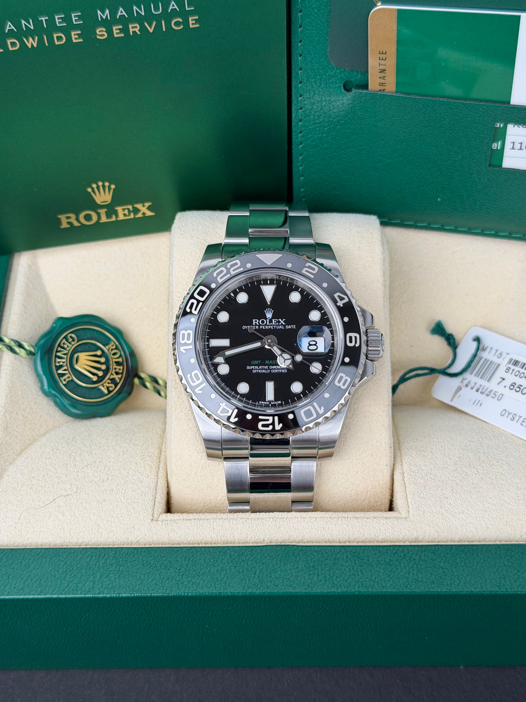 Rolex GMT-Master II 116710LN / 2016 / FULL SET / WIE NEU / ERSTKAUFRECHNUNG / ROLEX SERVICE
