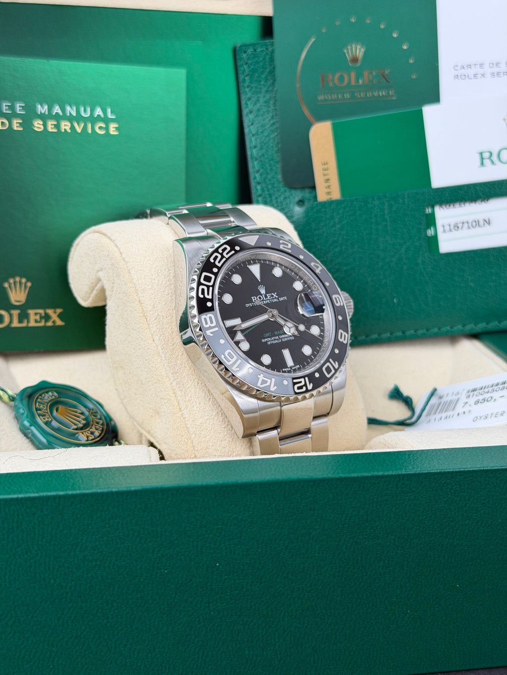 Rolex GMT-Master II 116710LN / 2016 / FULL SET / WIE NEU / ERSTKAUFRECHNUNG / ROLEX SERVICE
