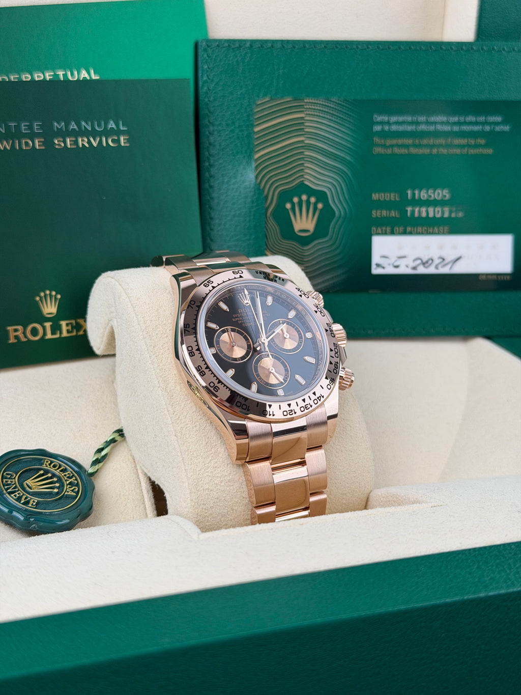 Rolex Daytona 116505 Schwarz / 2021 / FULL SET / NEU / ERSTKAUFRECHNUNG