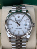 Rolex Datejust 41 126334 Weiss / 2022 / FULL SET / WIE NEU