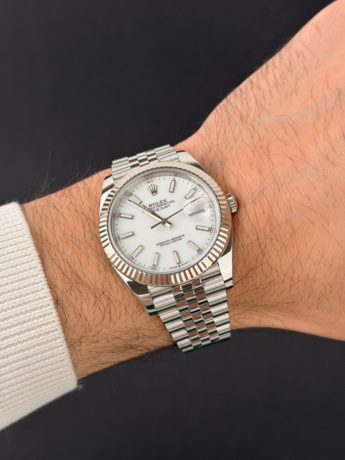 Rolex Datejust 41 126334 Weiss / 2022 / FULL SET / WIE NEU