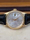 Rolex Datejust 36 16238 Gold Silver Factory Diamanten / FULL SET / SEHR GUT