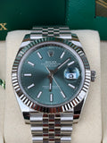 Rolex Datejust 41 126334 Mint Green / 2025 / FULL SET / WIE NEU / ERSTKAUFRECHNUNG