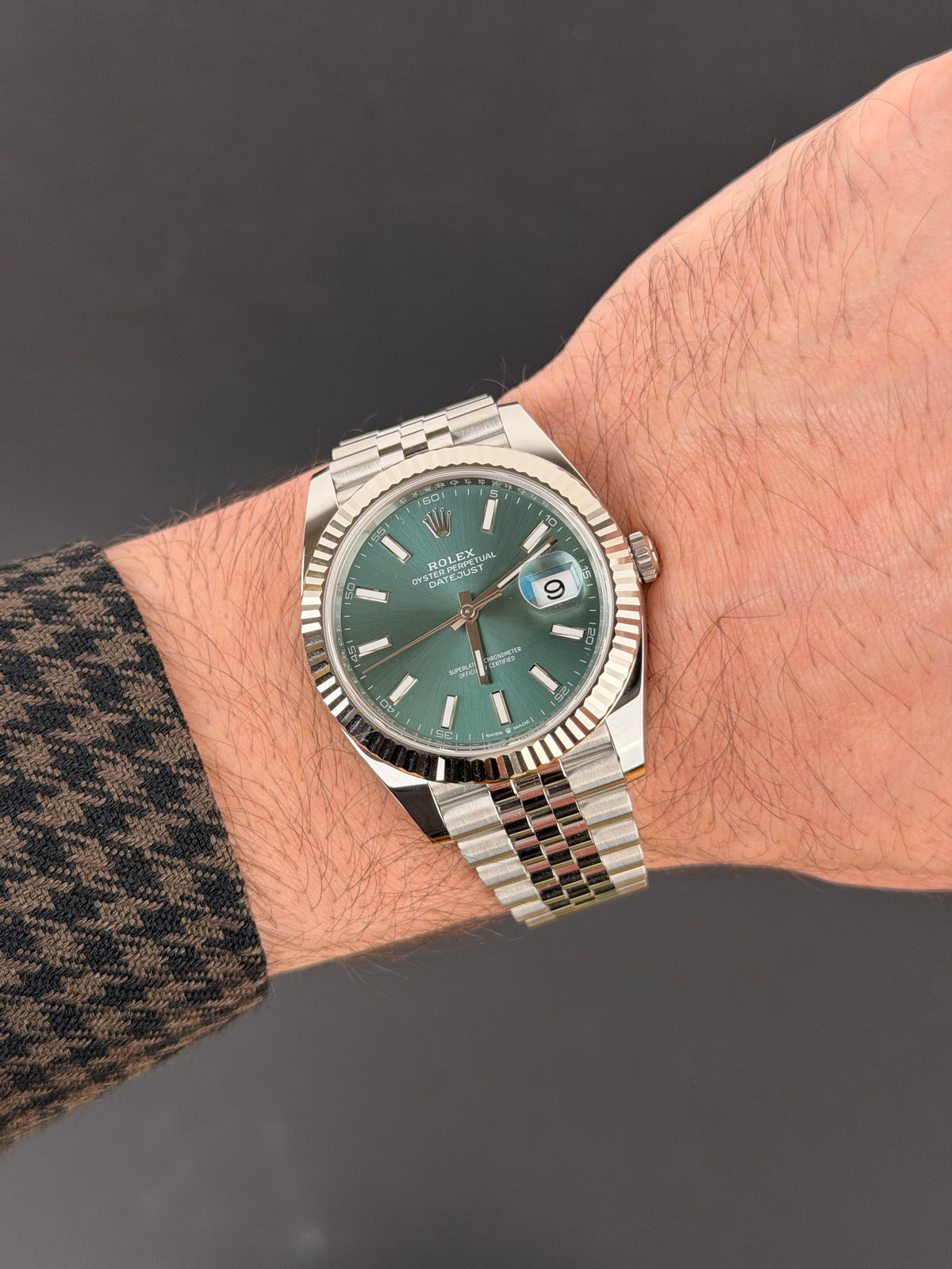 Rolex Datejust 41 126334 Mint Green / 2025 / FULL SET / WIE NEU / ERSTKAUFRECHNUNG