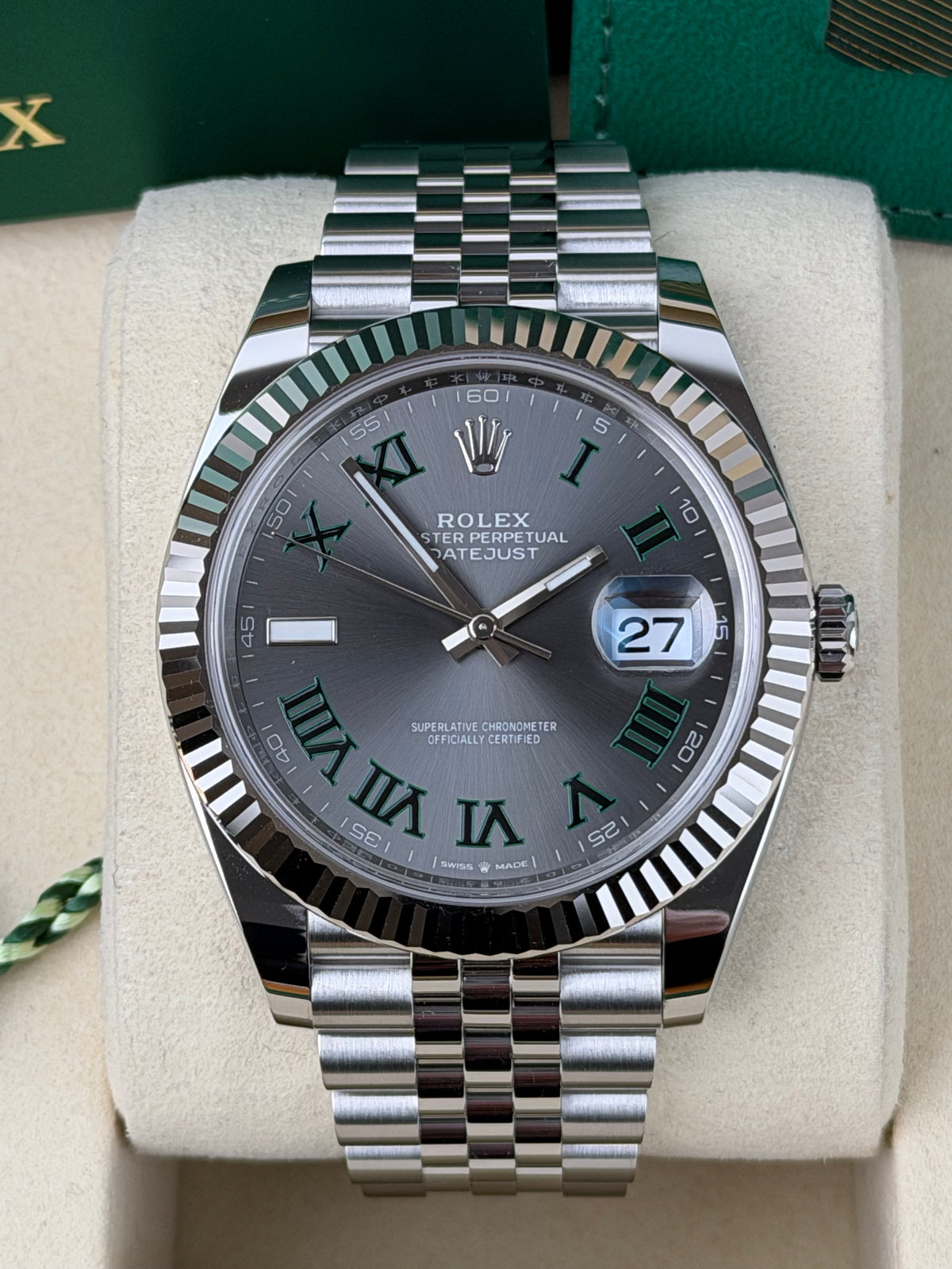 Rolex Datejust 41 Wimbledon 126334 / 2025 / FULL SET / NEU / ERSTKAUFRECHNUNG