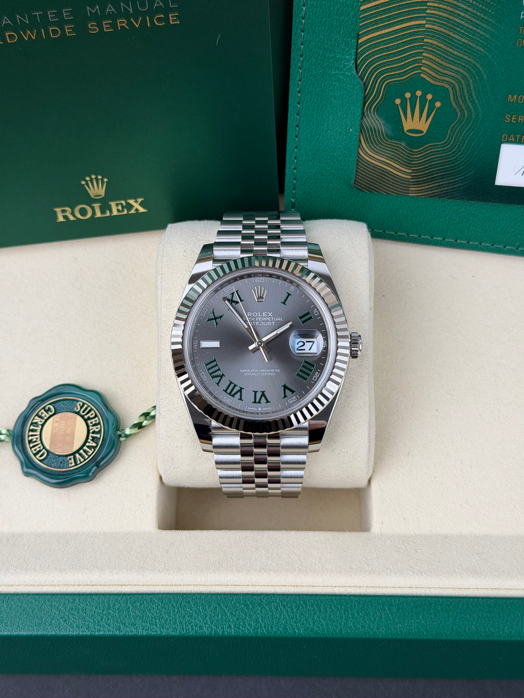 Rolex Datejust 41 Wimbledon 126334 / 2025 / FULL SET / NEU / ERSTKAUFRECHNUNG