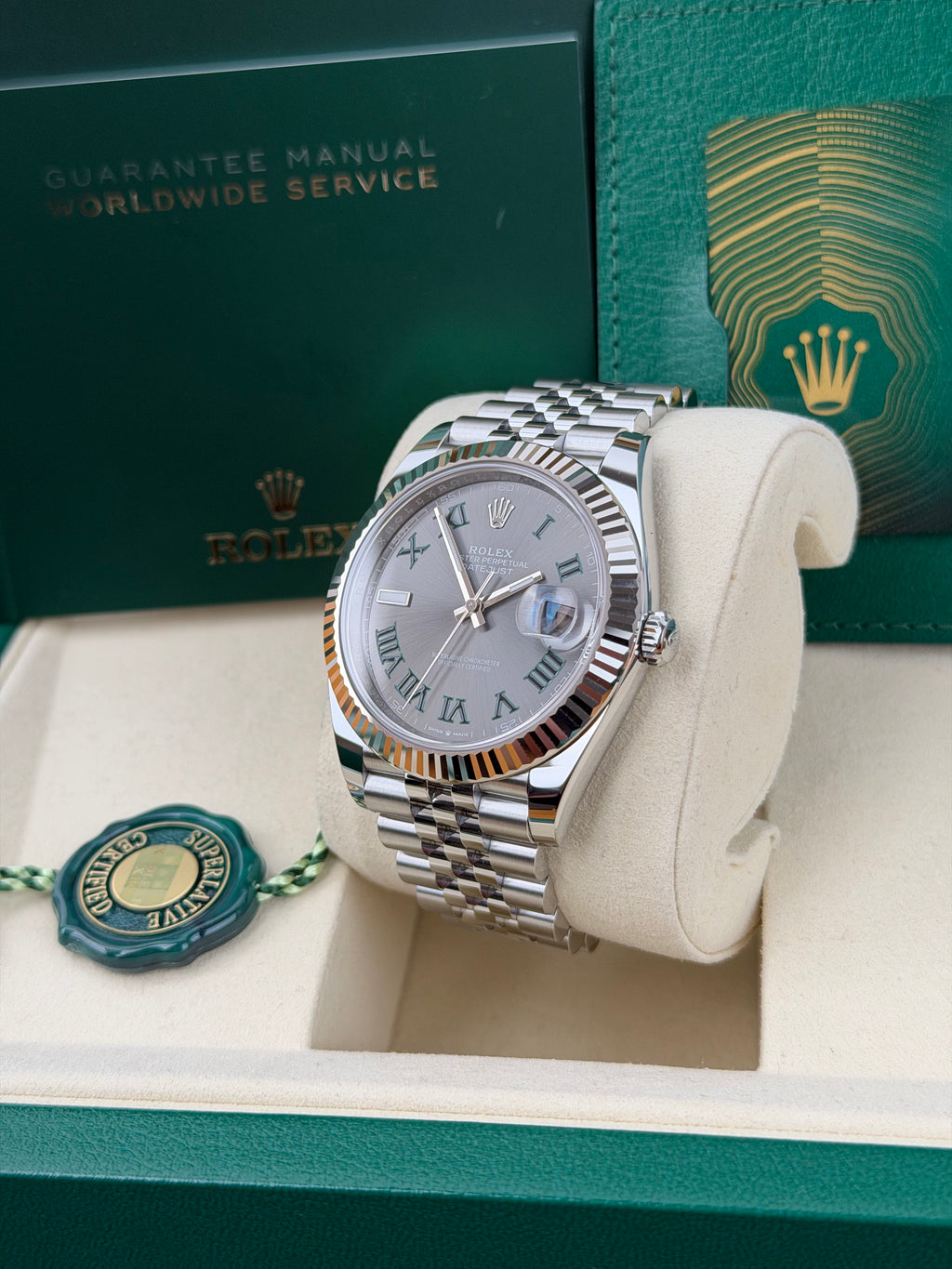 Rolex Datejust 41 Wimbledon 126334 / 2025 / FULL SET / NEU / ERSTKAUFRECHNUNG